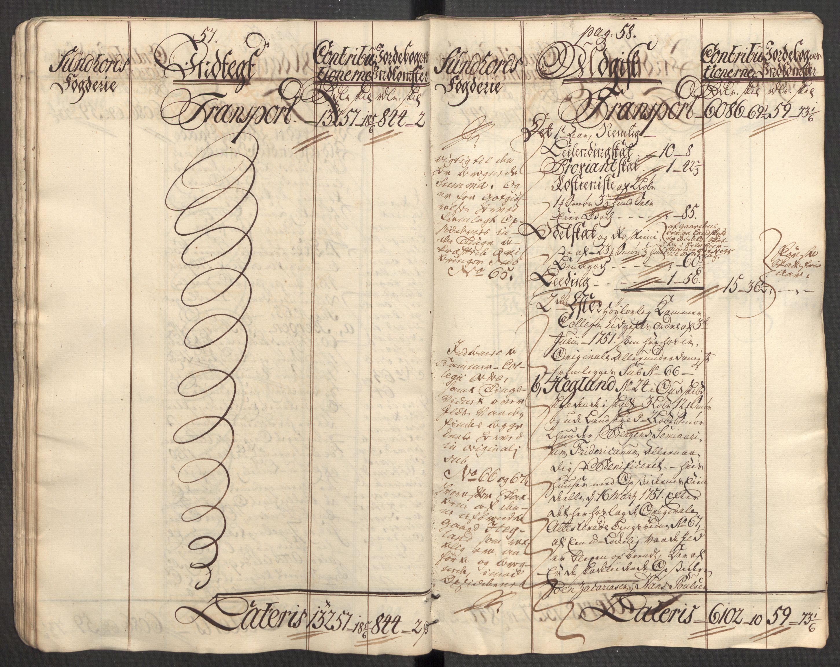 Rentekammeret inntil 1814, Reviderte regnskaper, Fogderegnskap, AV/RA-EA-4092/R48/L3056: Fogderegnskap Sunnhordland og Hardanger, 1751, p. 33