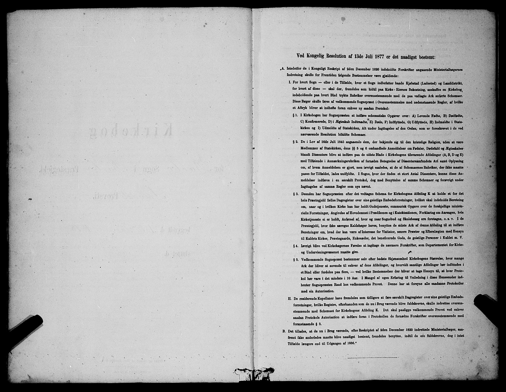 Barbu sokneprestkontor, SAK/1111-0003/F/Fb/L0001: Parish register (copy) no. B 1, 1878-1890
