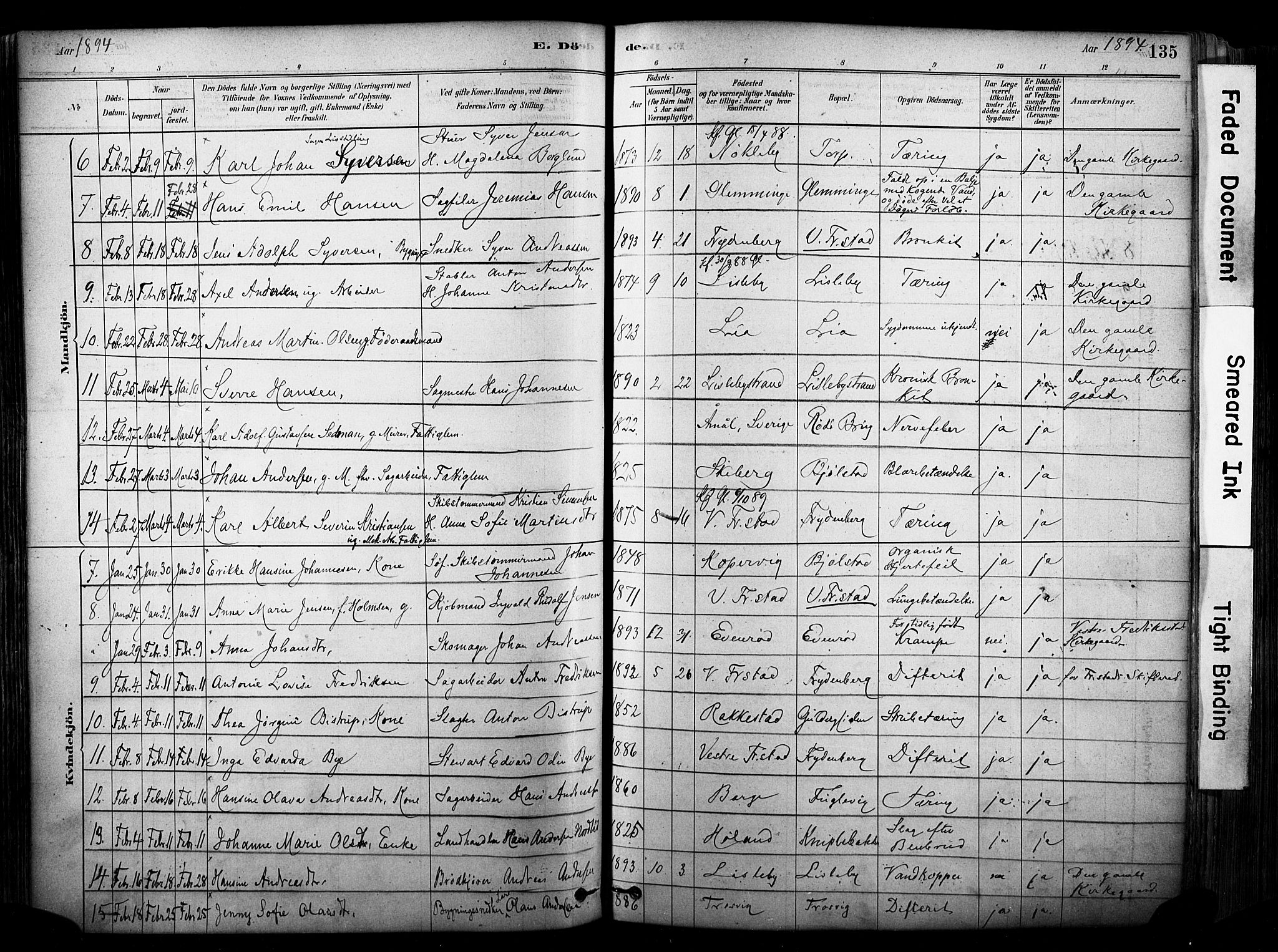 Glemmen prestekontor Kirkebøker, AV/SAO-A-10908/F/Fa/L0012: Parish register (official) no. 12, 1878-1973, p. 135