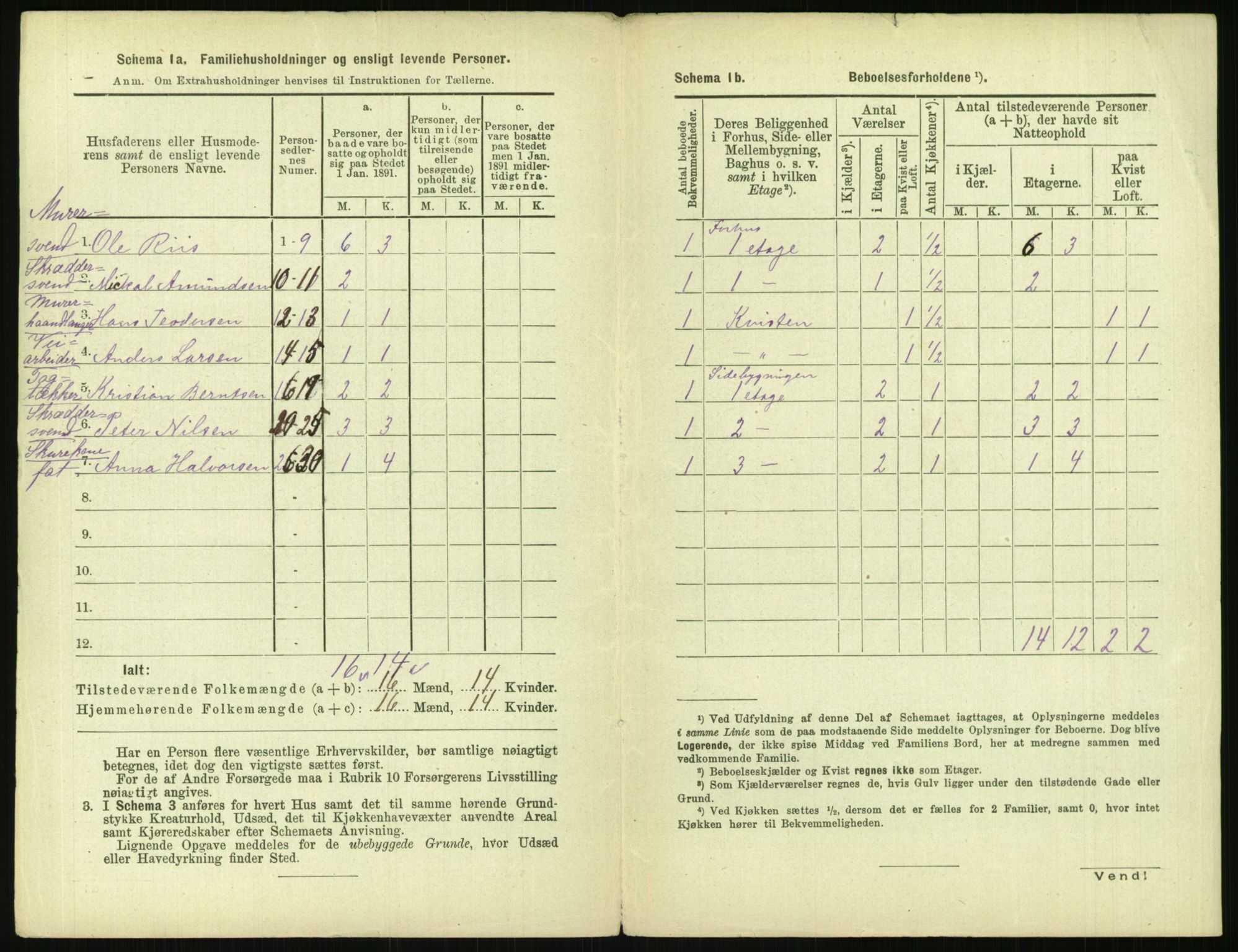 RA, 1891 census for 0301 Kristiania, 1891, p. 145874