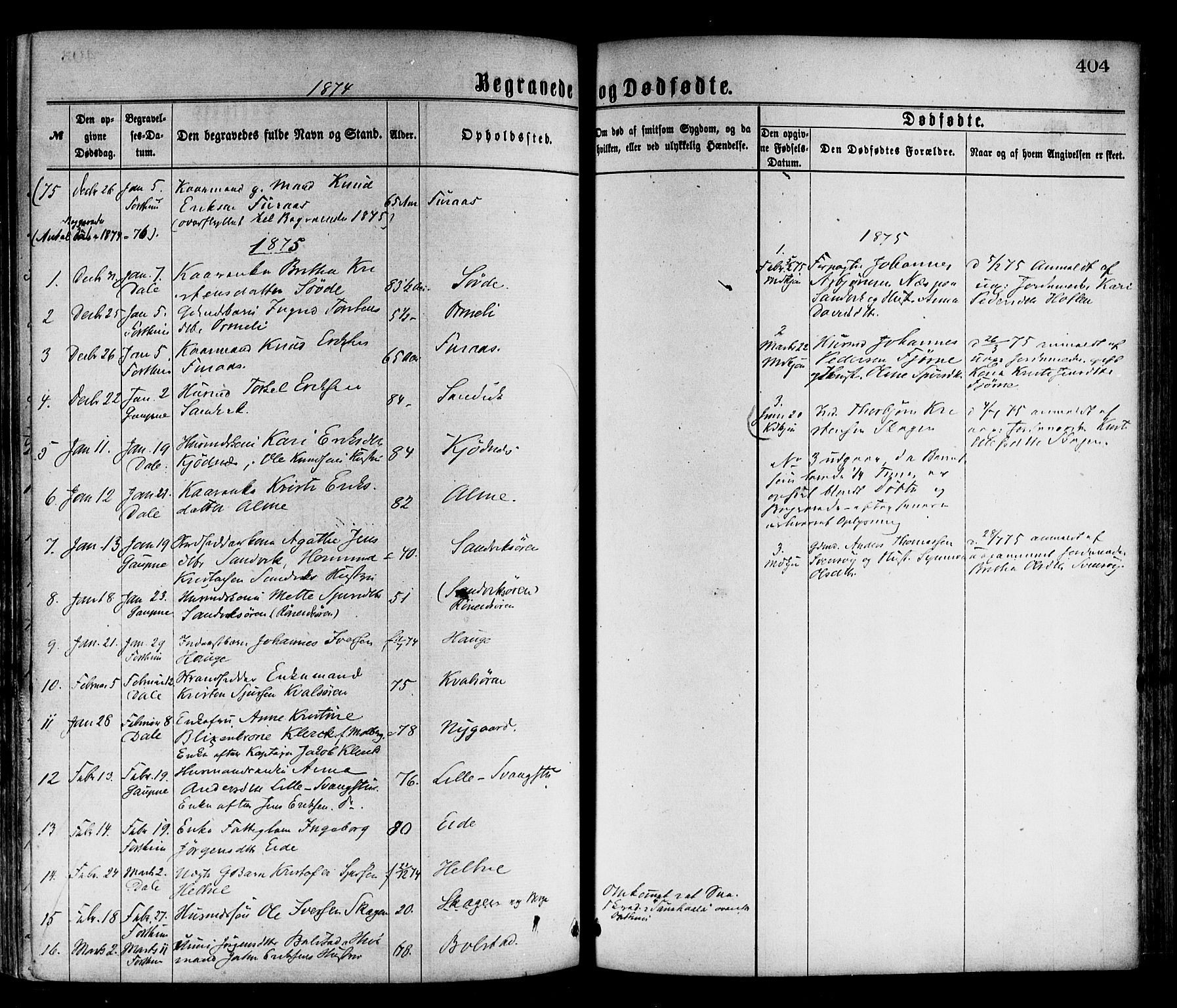 Luster sokneprestembete, SAB/A-81101/H/Haa/Haaa/L0010: Parish register (official) no. A 10, 1871-1886, p. 404