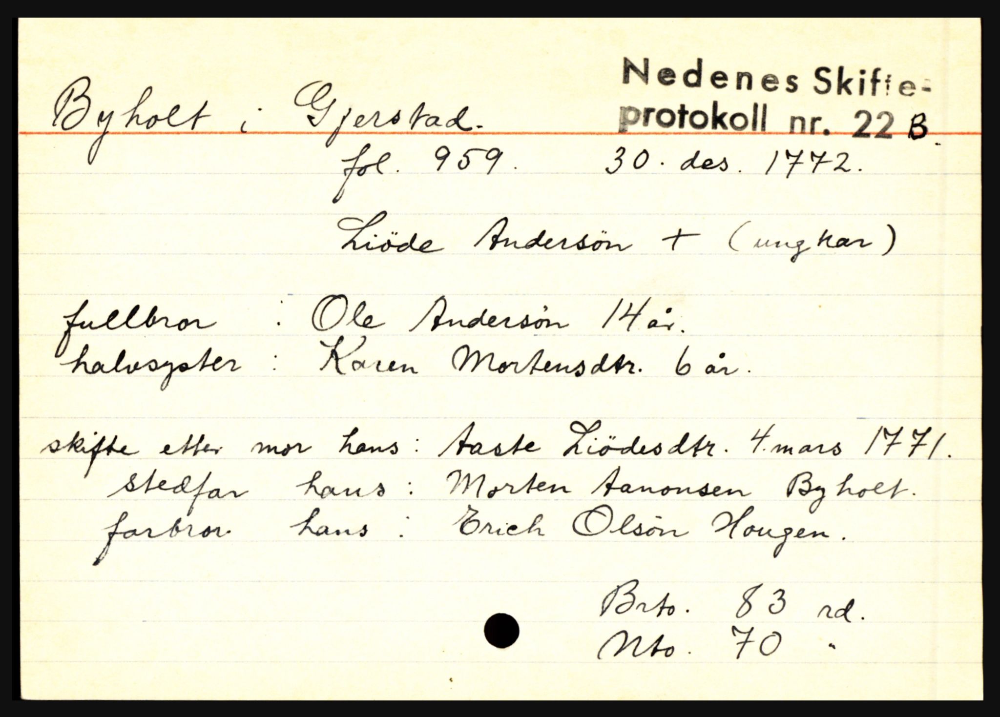 Nedenes sorenskriveri før 1824, AV/SAK-1221-0007/H, p. 4643