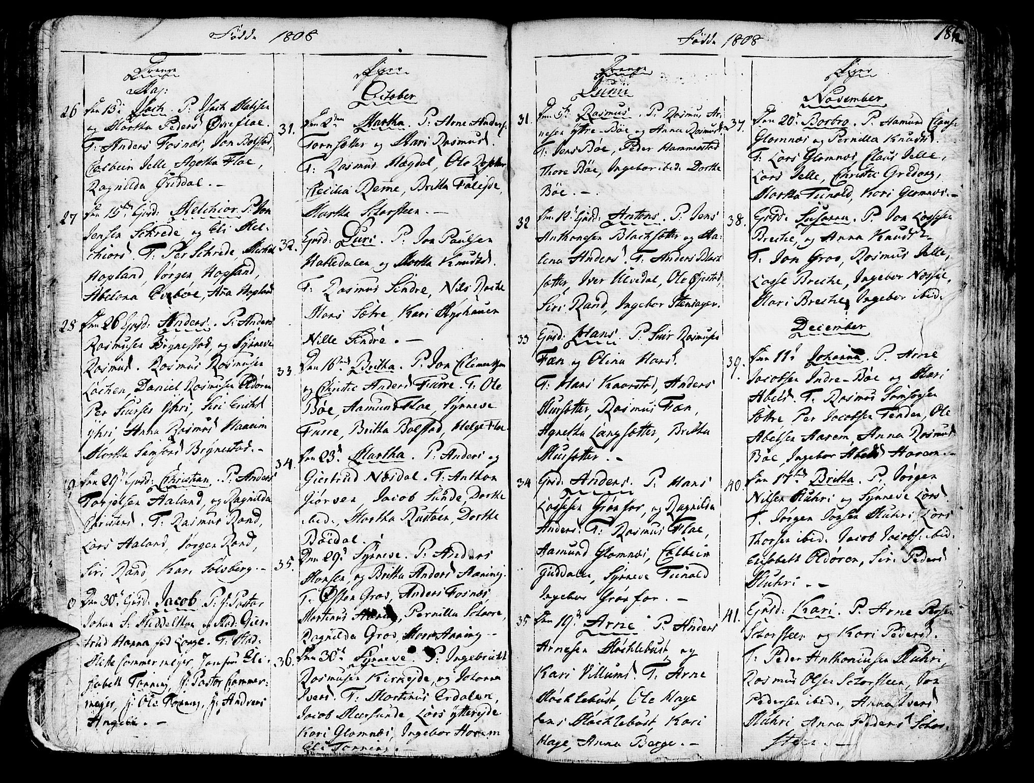 Innvik sokneprestembete, AV/SAB-A-80501: Parish register (official) no. A 1, 1750-1816, p. 186