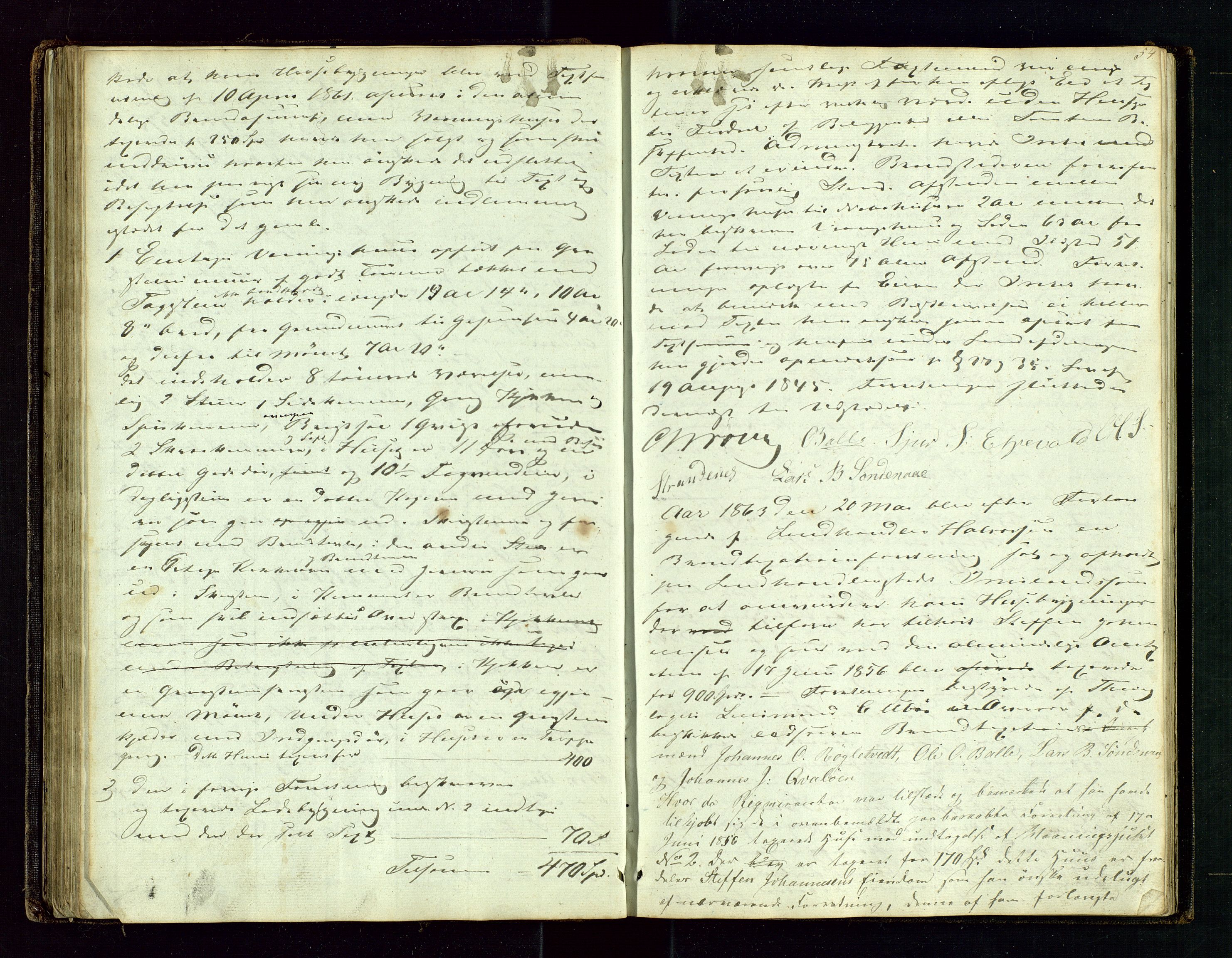 Vikedal lensmannskontor, AV/SAST-A-100179/Gob/L0001: Branntakstprotokoll, 1846-1869, p. 53b-54a