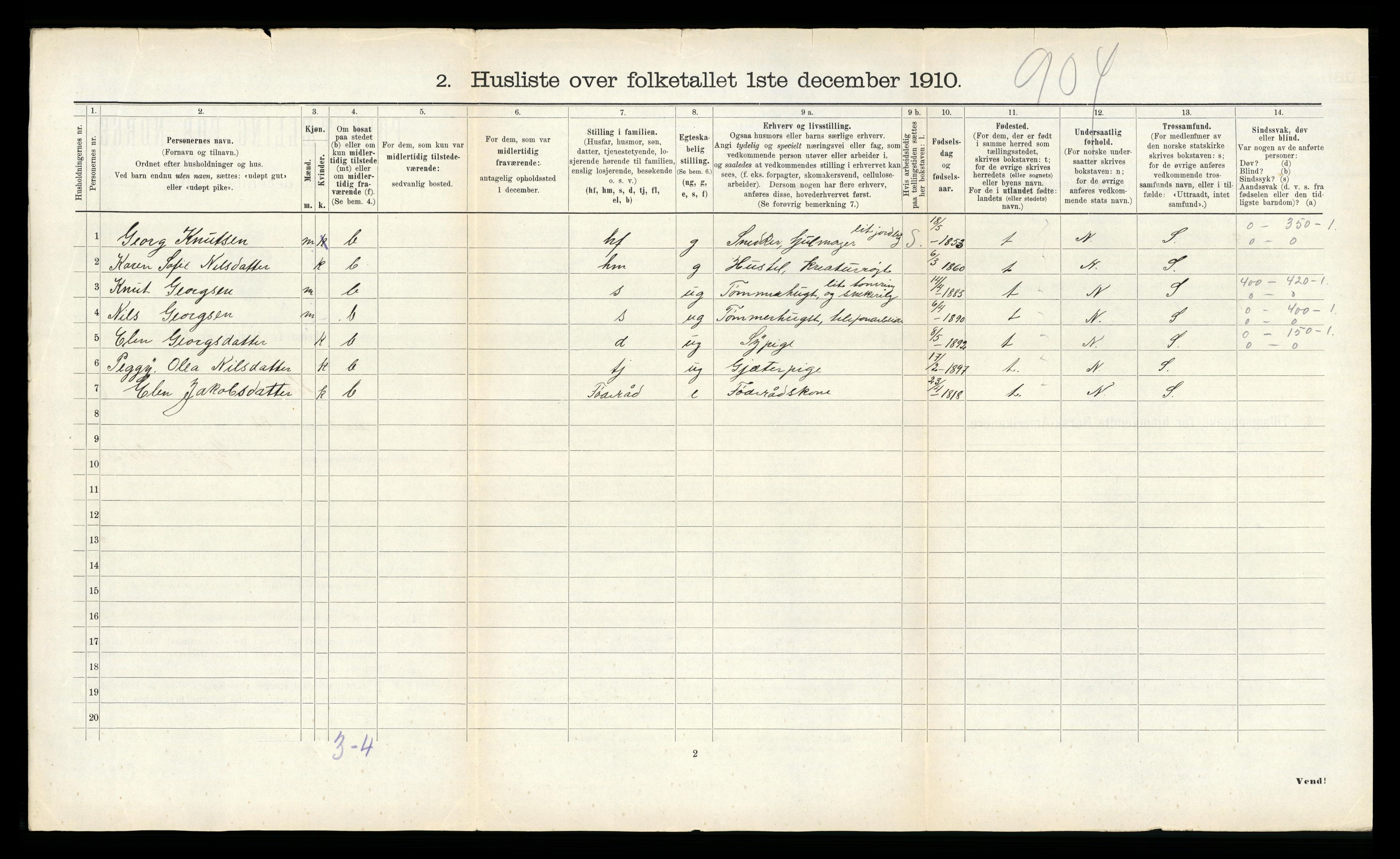 RA, 1910 census for Høylandet, 1910, p. 371