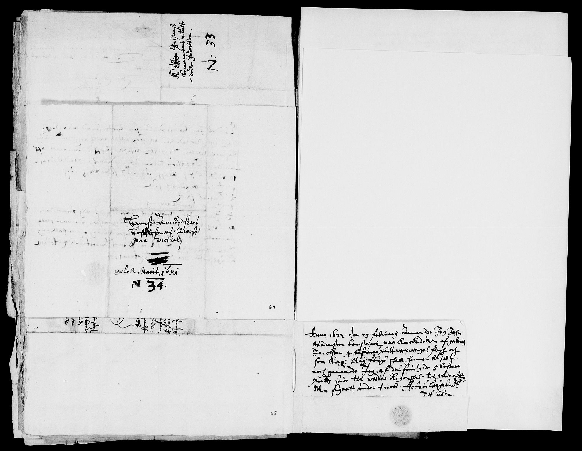 Rentekammeret inntil 1814, Reviderte regnskaper, Lensregnskaper, AV/RA-EA-5023/R/Rb/Rbq/L0022: Nedenes len. Mandals len. Råbyggelag., 1632-1634