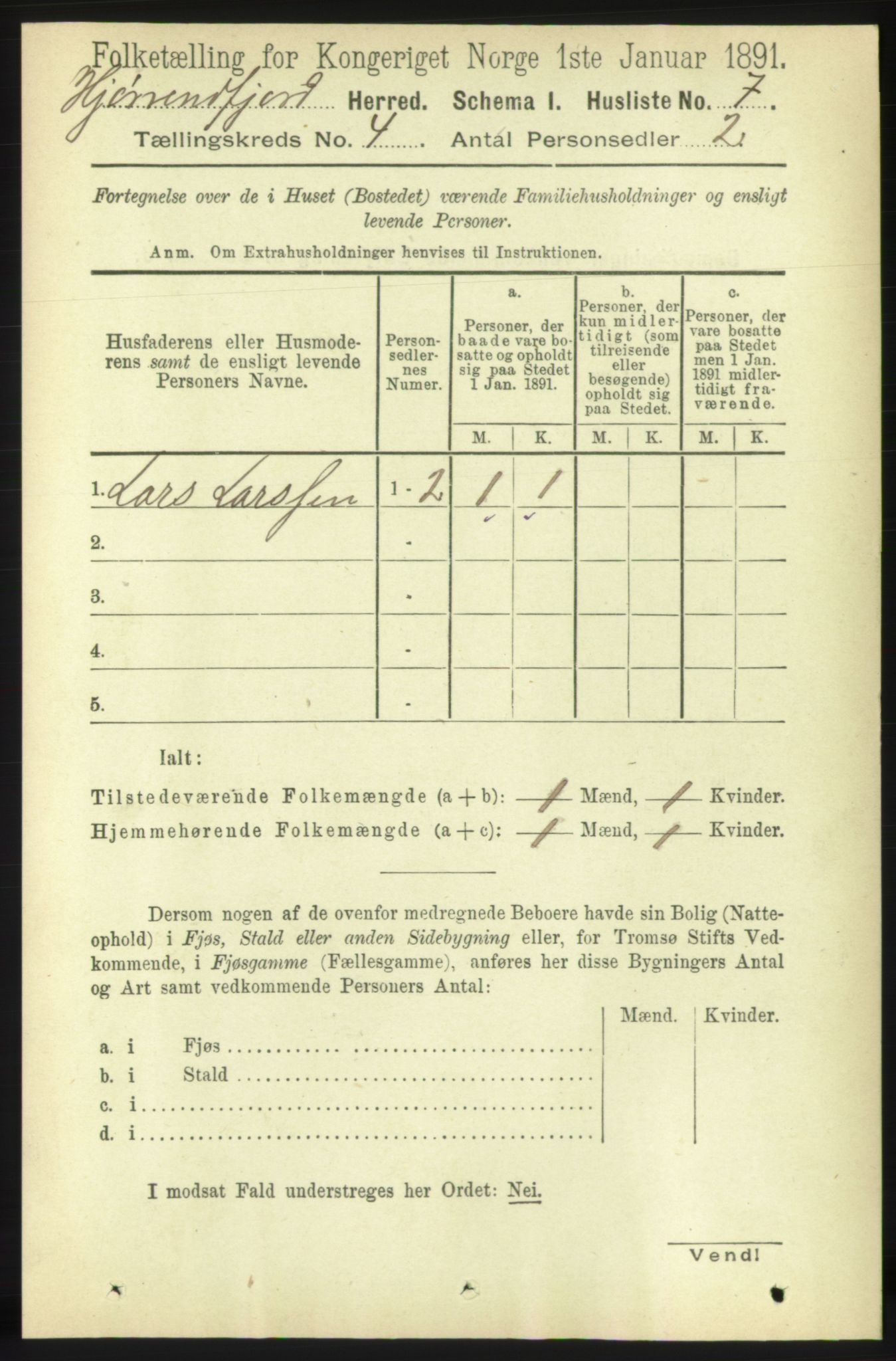 RA, 1891 census for 1522 Hjørundfjord, 1891, p. 646