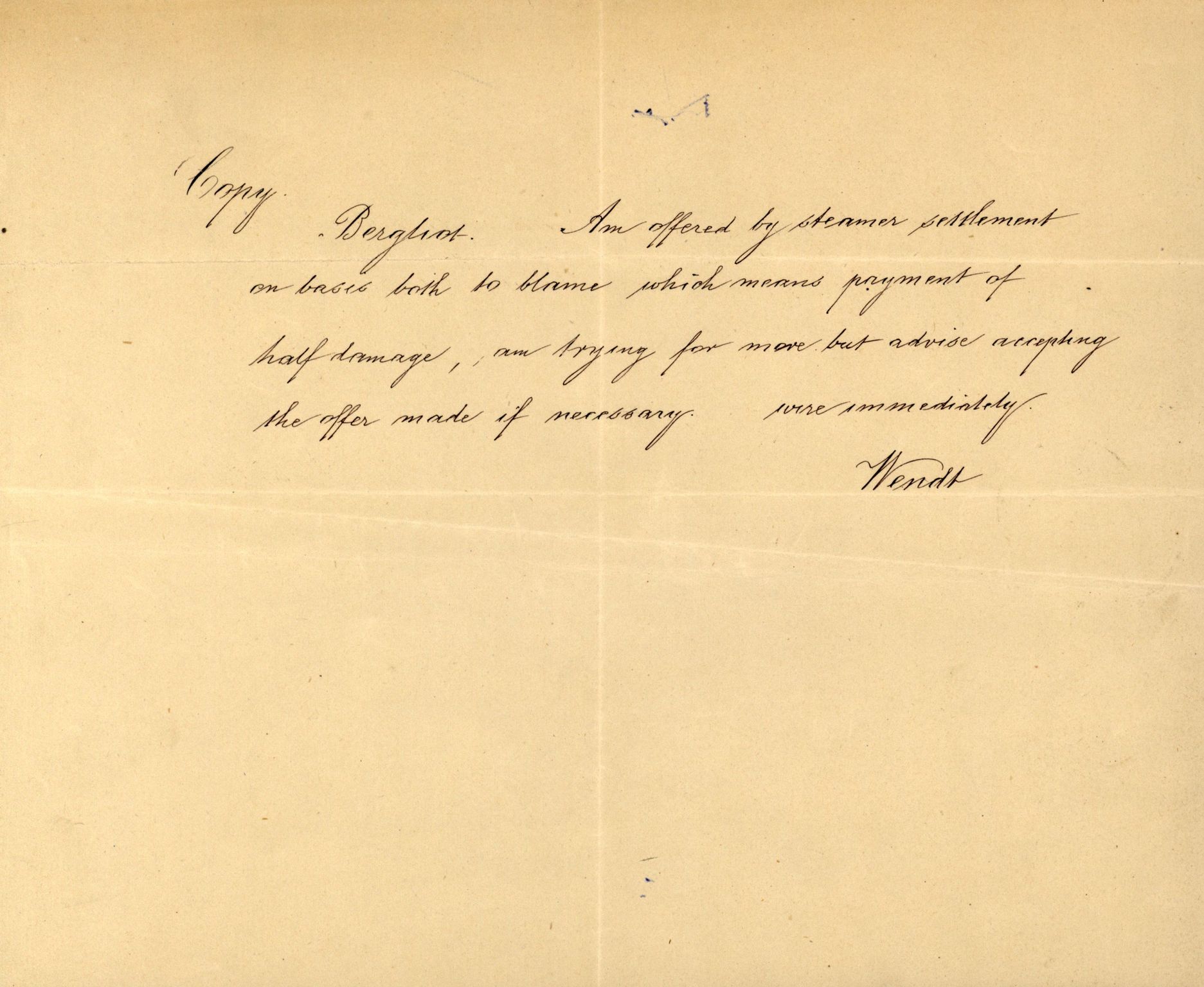 Pa 63 - Østlandske skibsassuranceforening, VEMU/A-1079/G/Ga/L0015/0011: Havaridokumenter / Carl Johan, Bergljot, Baticola, Saga, 1882, p. 73