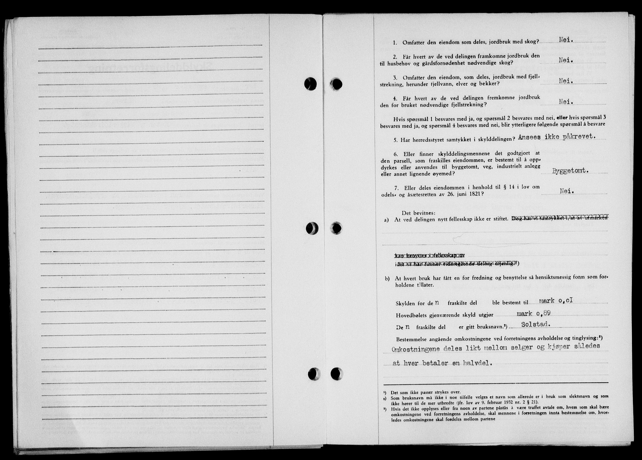 Lofoten sorenskriveri, AV/SAT-A-0017/1/2/2C/L0021a: Mortgage book no. 21a, 1949-1949, Diary no: : 2325/1949