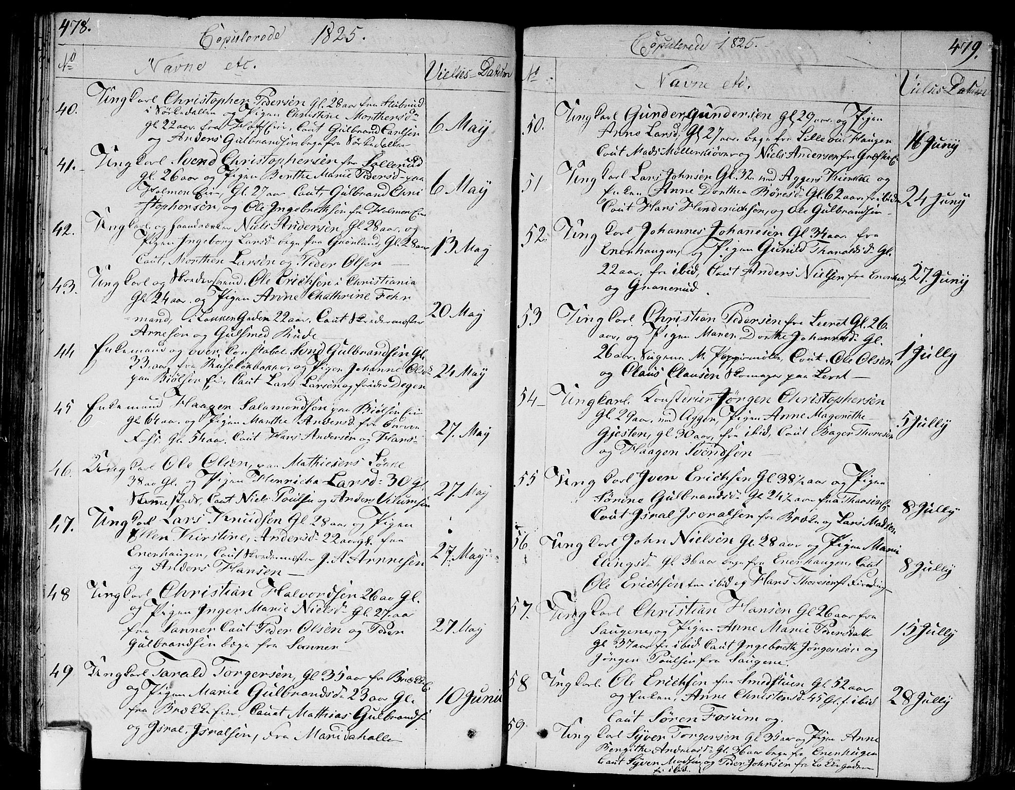 Aker prestekontor kirkebøker, AV/SAO-A-10861/G/L0004: Parish register (copy) no. 4, 1819-1829, p. 478-479