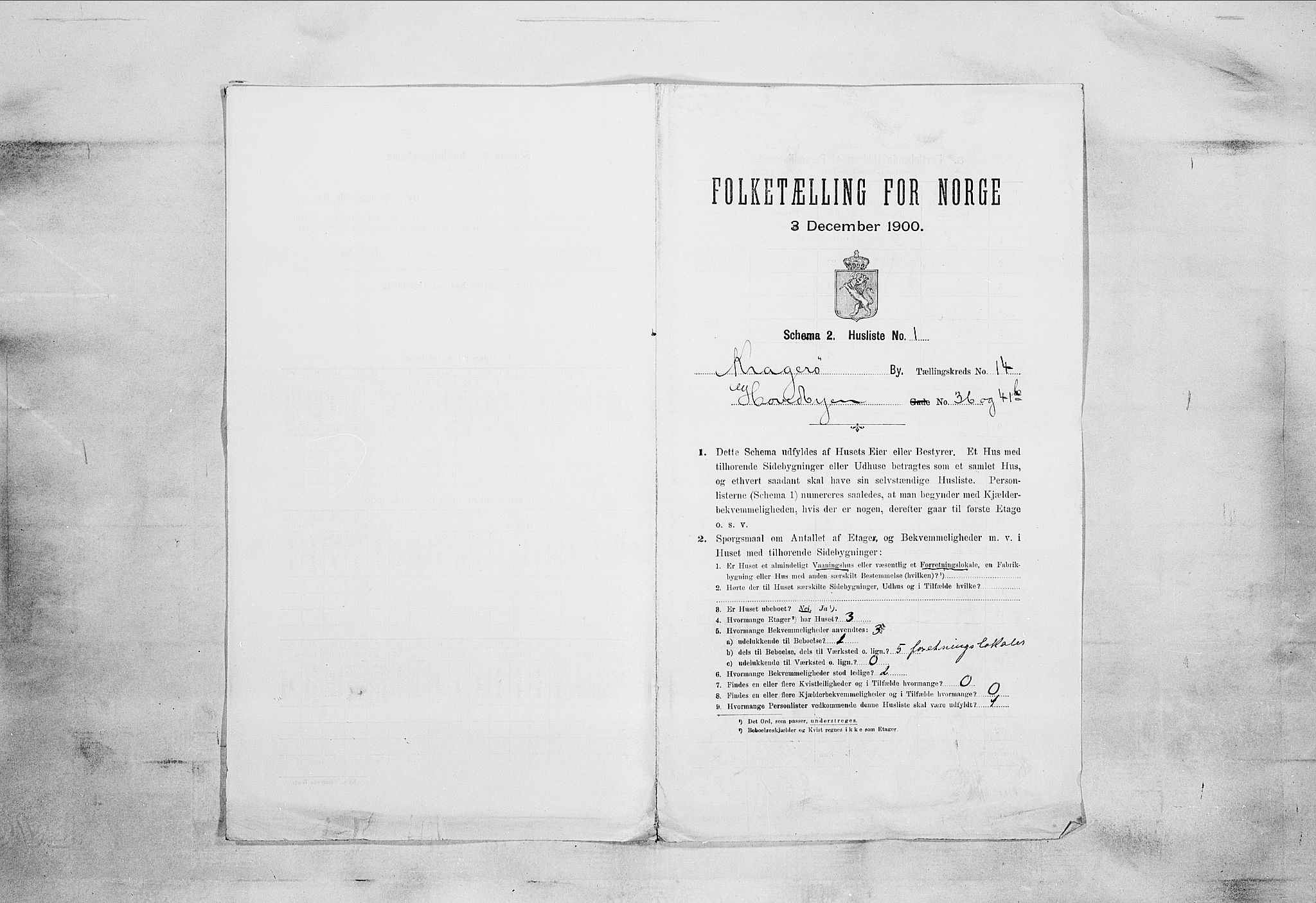 SAKO, 1900 census for Kragerø, 1900, p. 1677