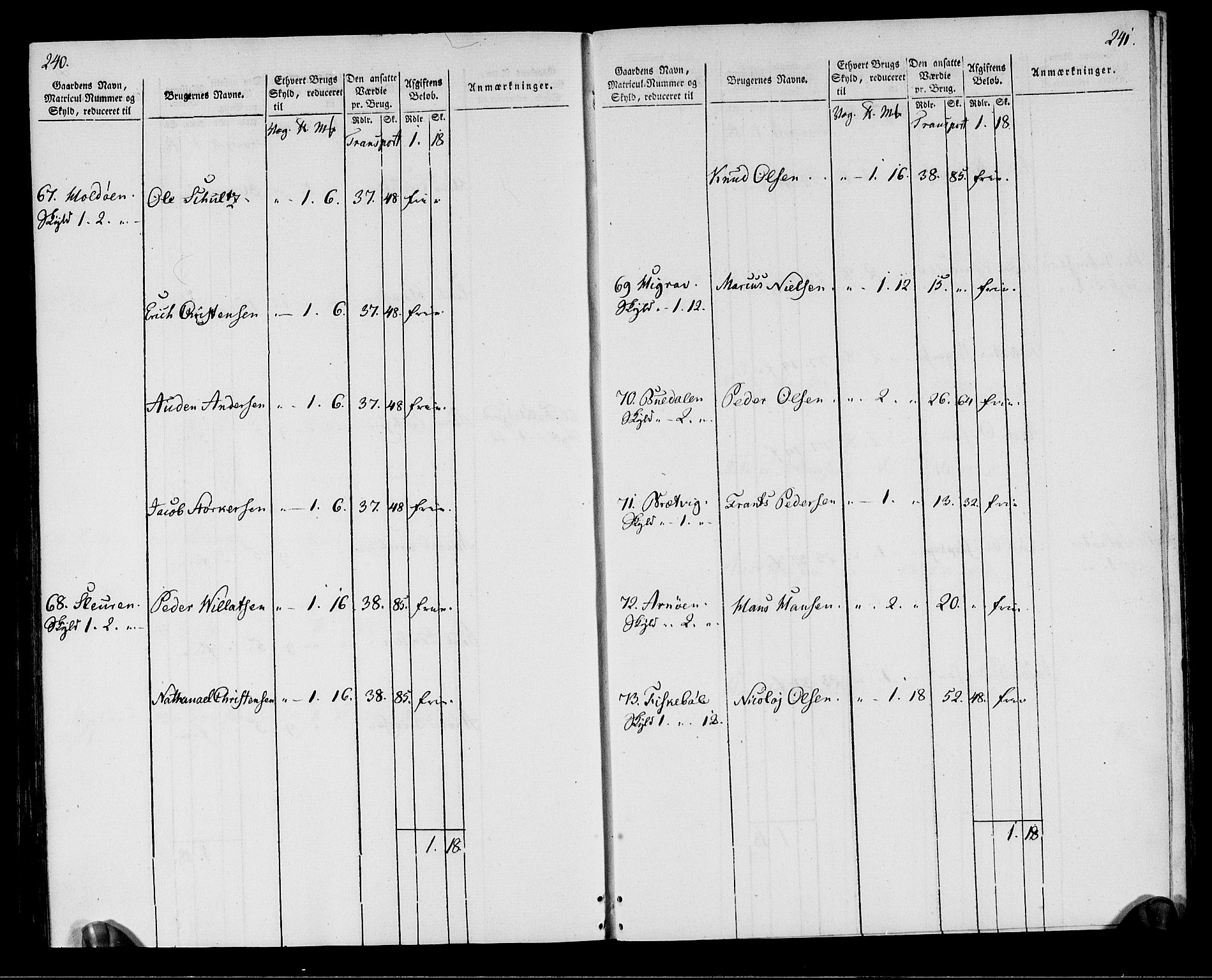 Rentekammeret inntil 1814, Realistisk ordnet avdeling, AV/RA-EA-4070/N/Ne/Nea/L0164: Vesterålen, Andenes og Lofoten fogderi. Oppebørselsregister, 1803, p. 123