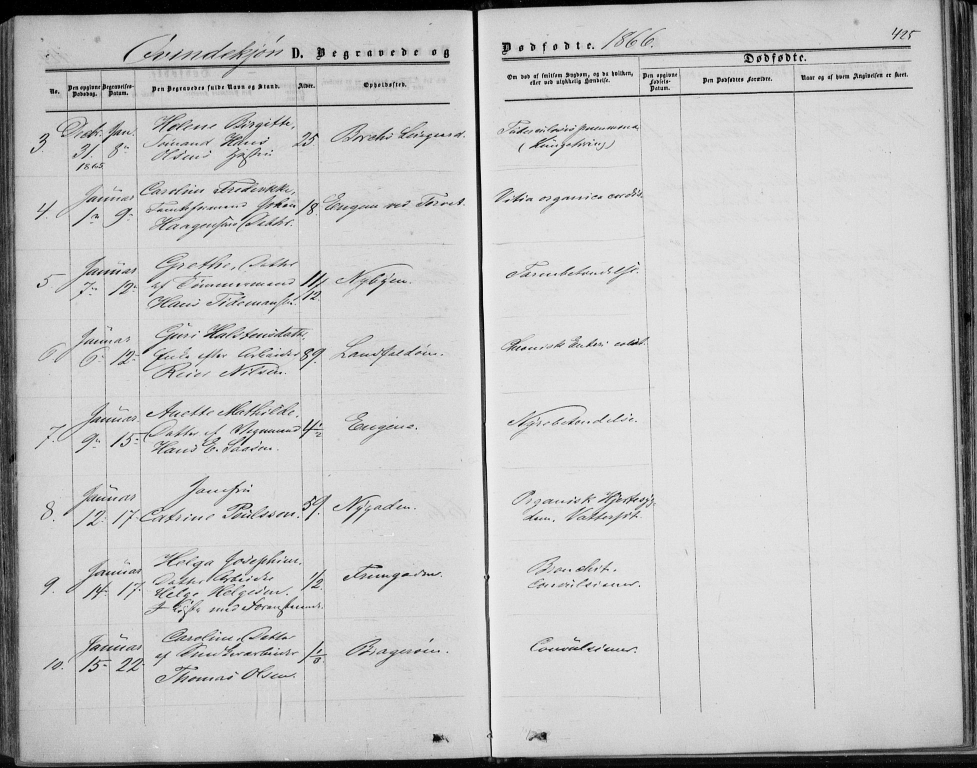 Bragernes kirkebøker, AV/SAKO-A-6/F/Fb/L0003: Parish register (official) no. II 3, 1860-1868, p. 425