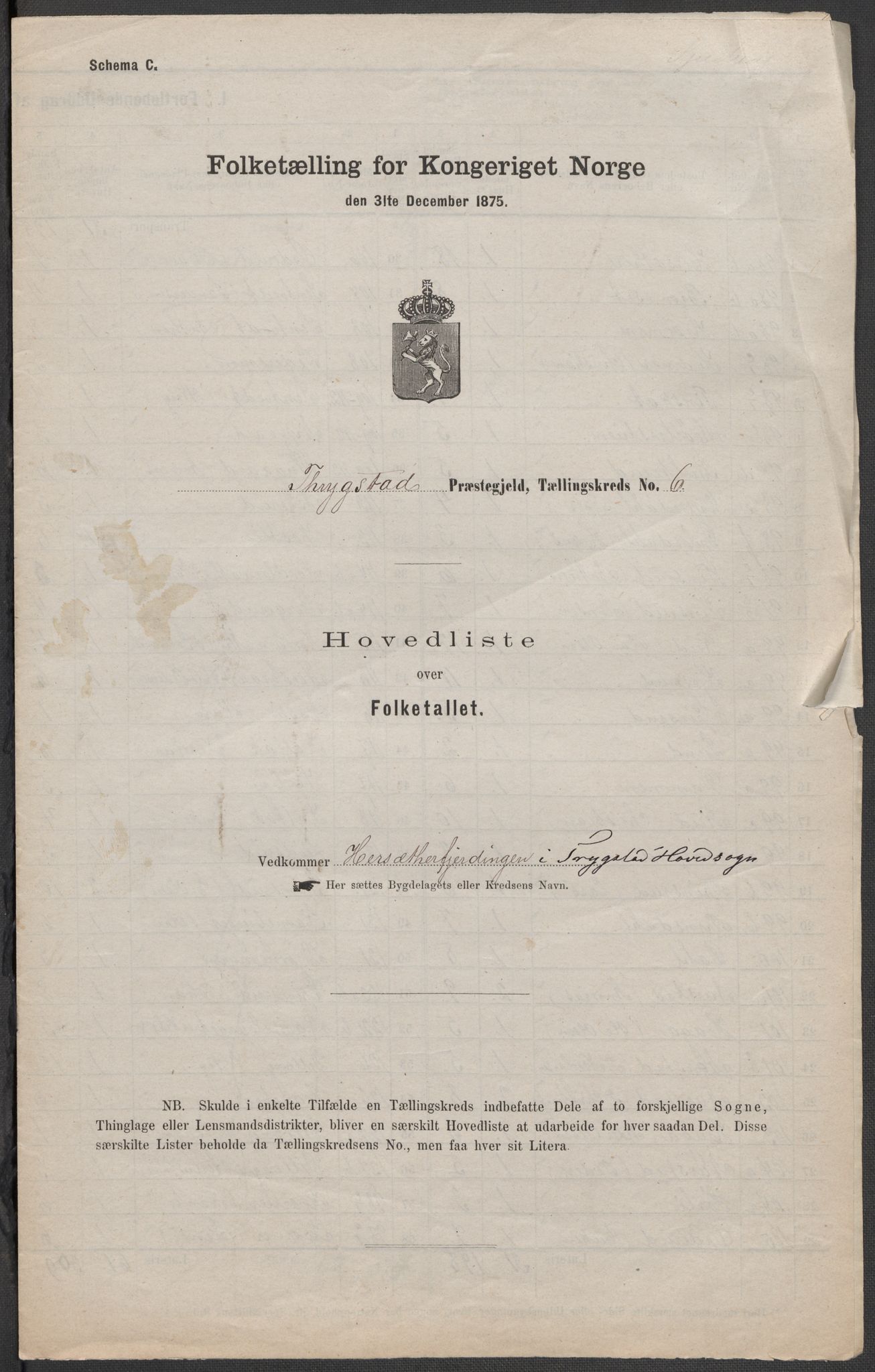 RA, 1875 census for 0122P Trøgstad, 1875, p. 16