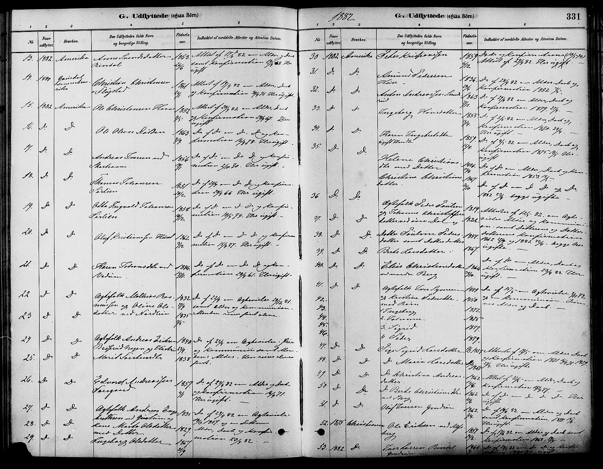 Fåberg prestekontor, AV/SAH-PREST-086/H/Ha/Haa/L0008: Parish register (official) no. 8, 1879-1898, p. 331