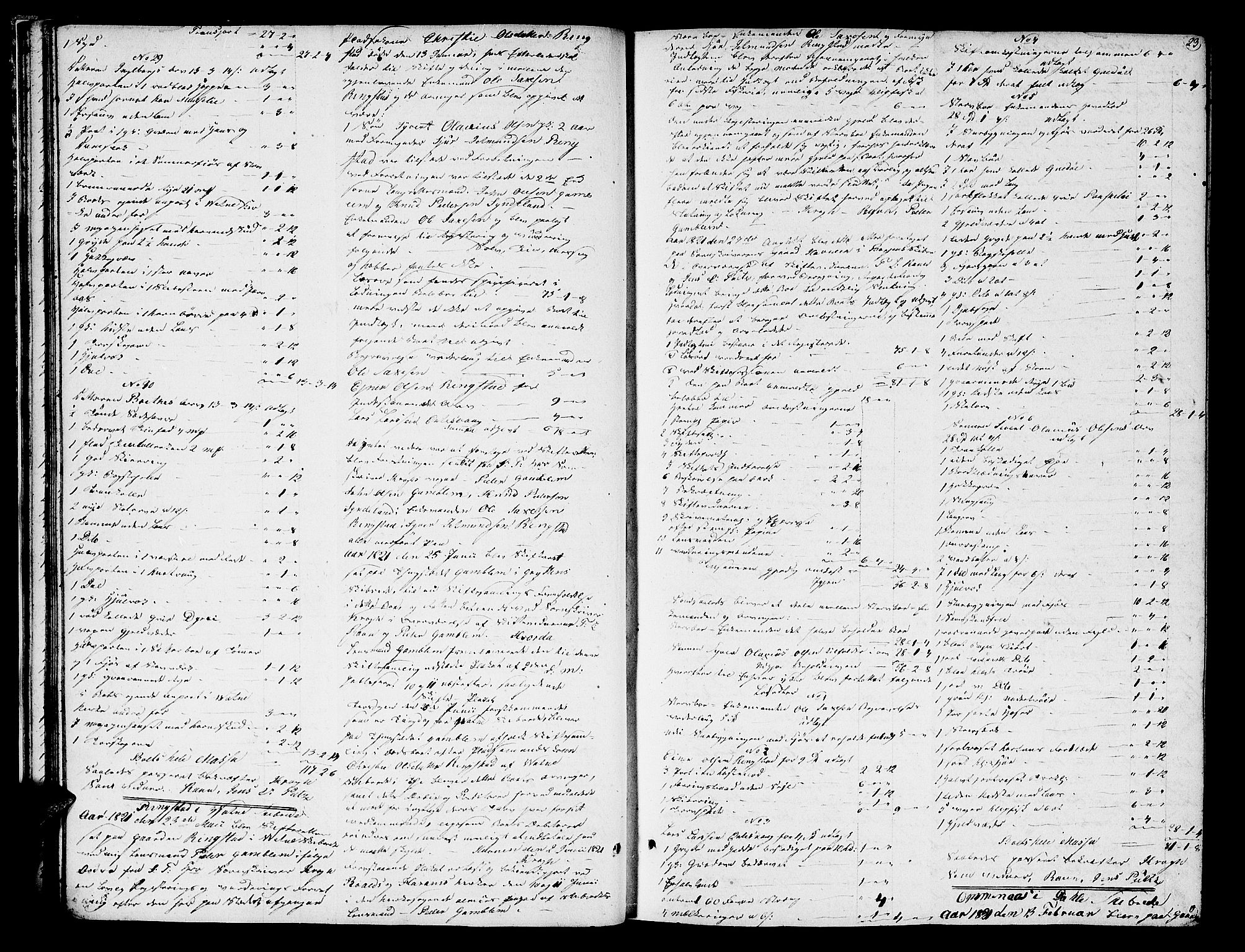 Nordre Sunnmøre sorenskriveri, AV/SAT-A-0006/1/3/3A/L0013: Skifteprotokoll 7, 1821-1824, p. 22b-23a