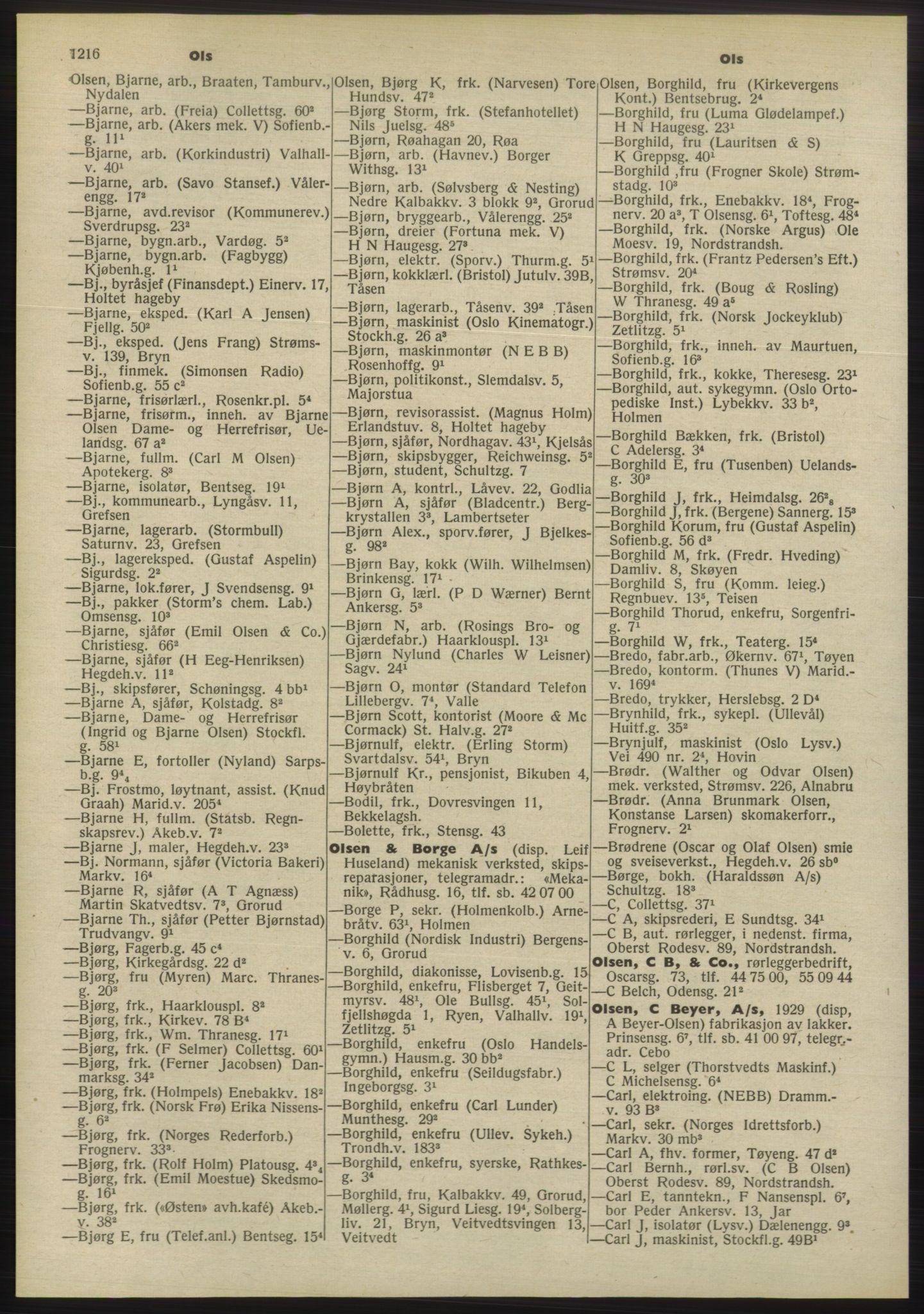 Kristiania/Oslo adressebok, PUBL/-, 1955, p. 1216