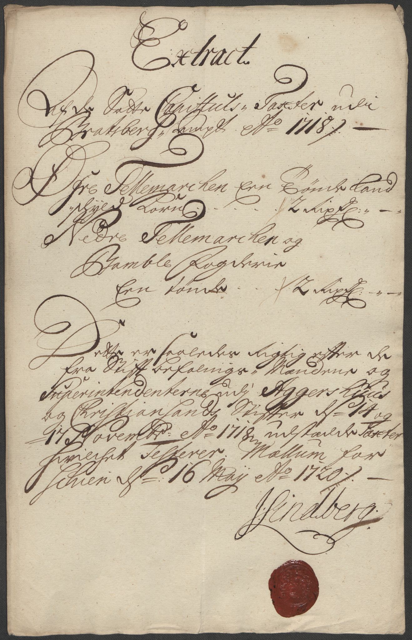 Rentekammeret inntil 1814, Reviderte regnskaper, Fogderegnskap, RA/EA-4092/R36/L2130: Fogderegnskap Øvre og Nedre Telemark og Bamble, 1718, p. 165