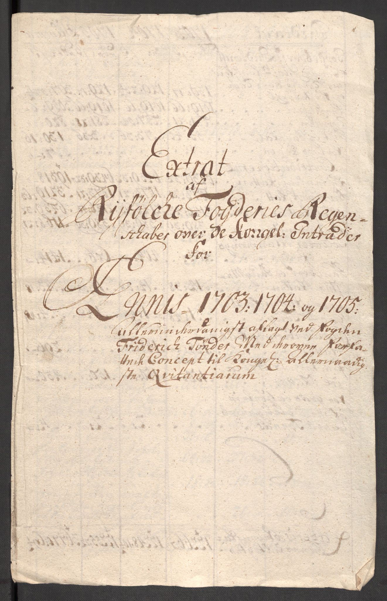 Rentekammeret inntil 1814, Reviderte regnskaper, Fogderegnskap, RA/EA-4092/R47/L2860: Fogderegnskap Ryfylke, 1703-1705, p. 574