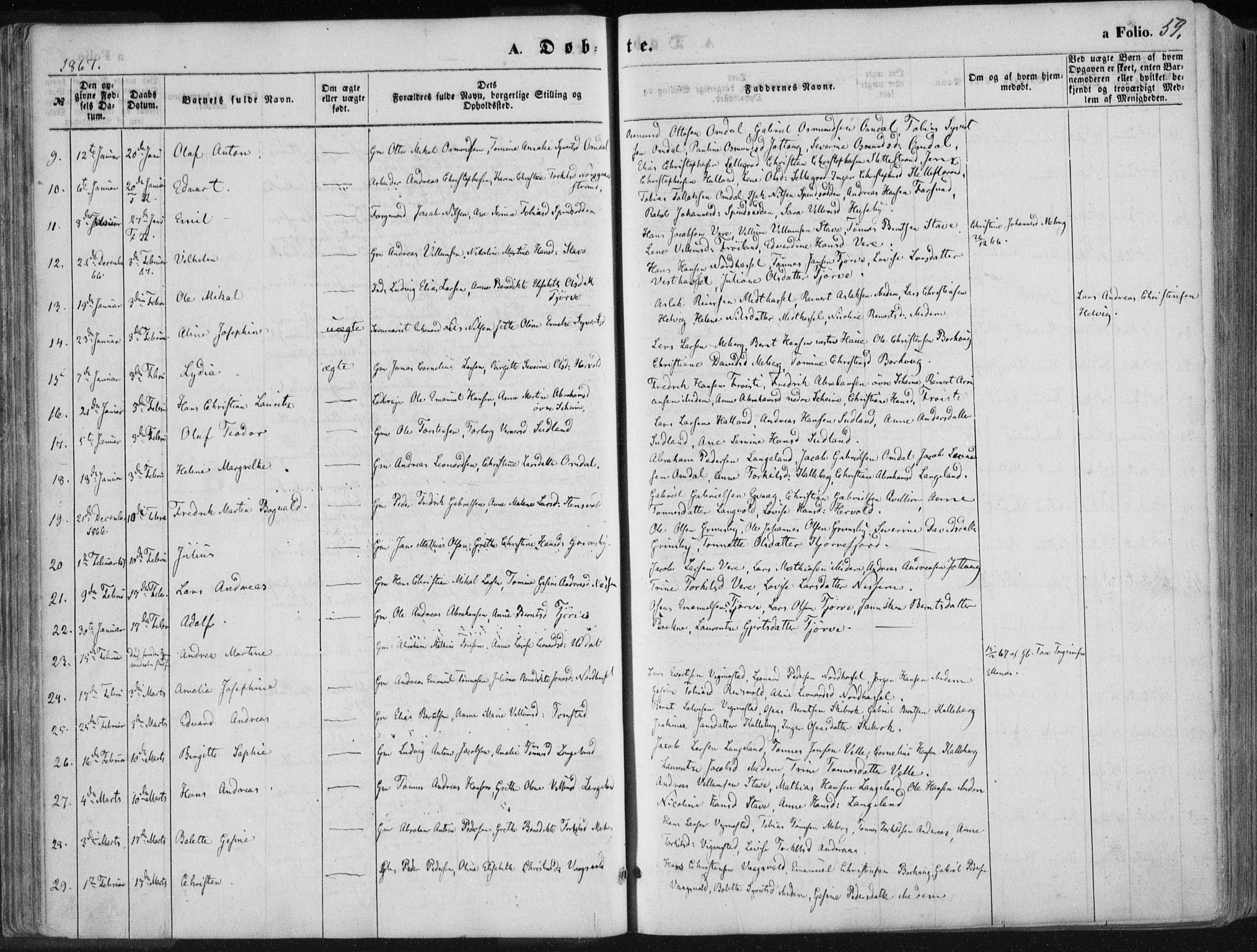 Lista sokneprestkontor, AV/SAK-1111-0027/F/Fa/L0011: Parish register (official) no. A 11, 1861-1878, p. 59