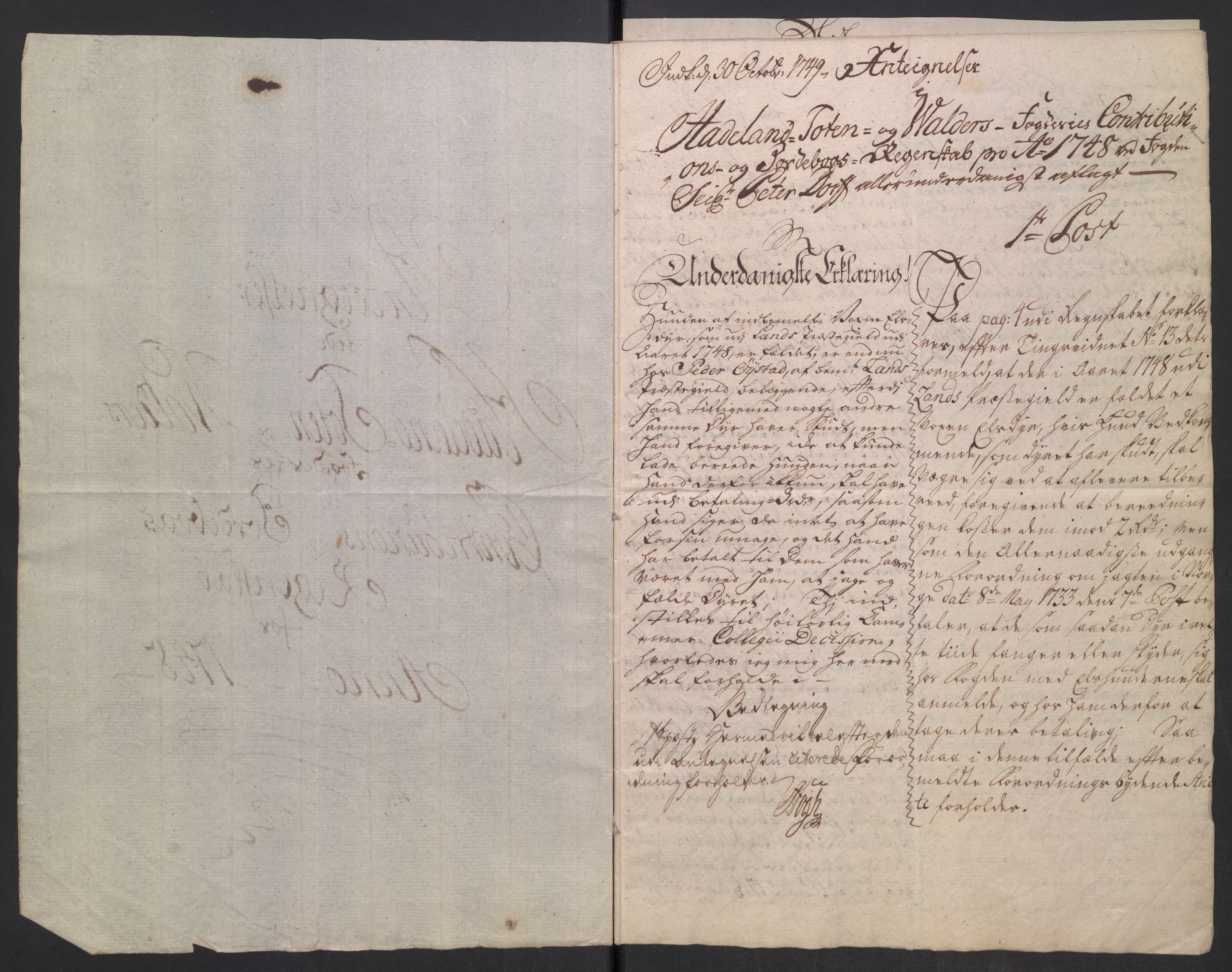 Rentekammeret inntil 1814, Reviderte regnskaper, Fogderegnskap, RA/EA-4092/R18/L1346: Fogderegnskap Hadeland, Toten og Valdres, 1747-1748, p. 604