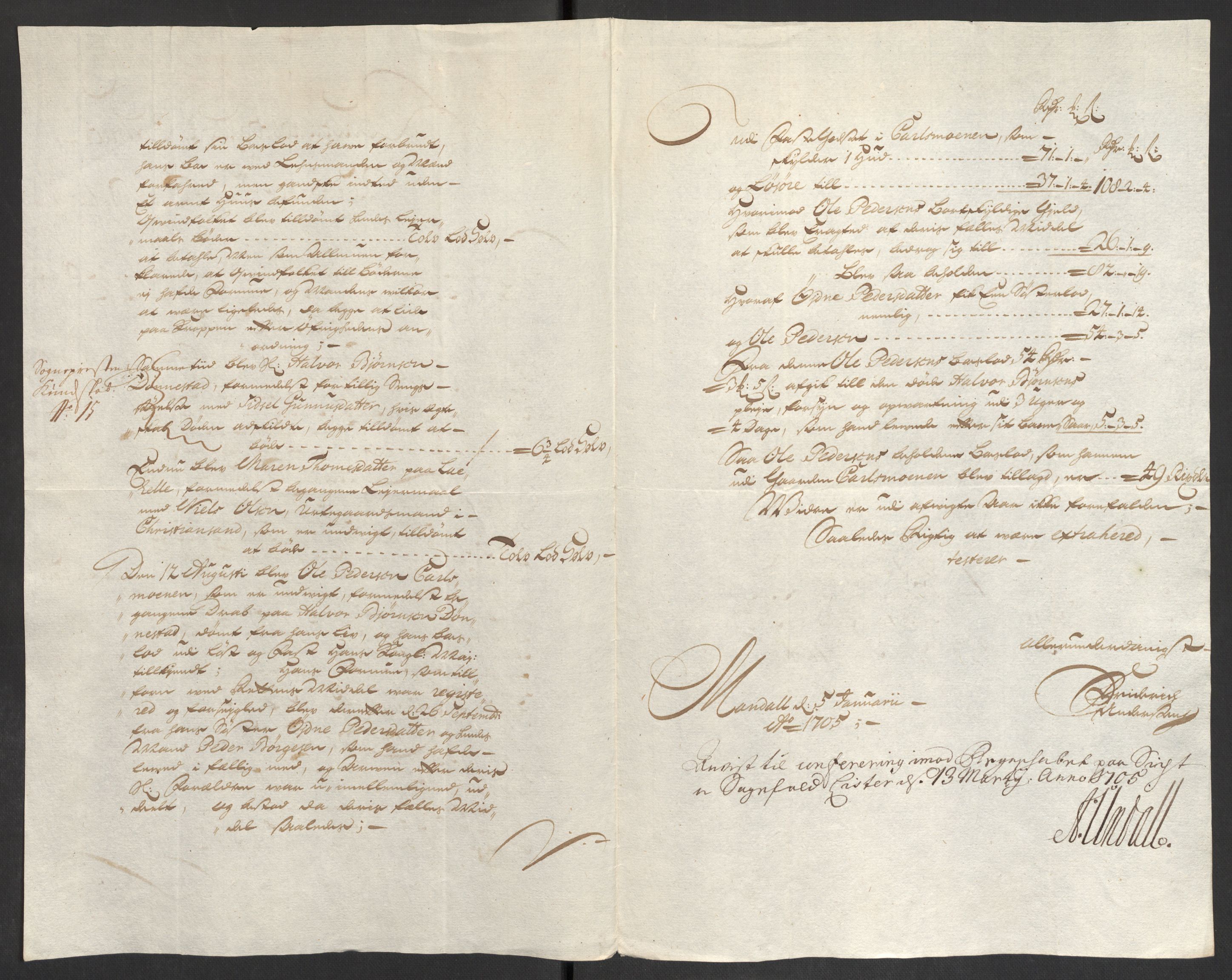 Rentekammeret inntil 1814, Reviderte regnskaper, Fogderegnskap, RA/EA-4092/R43/L2550: Fogderegnskap Lista og Mandal, 1703-1704, p. 295