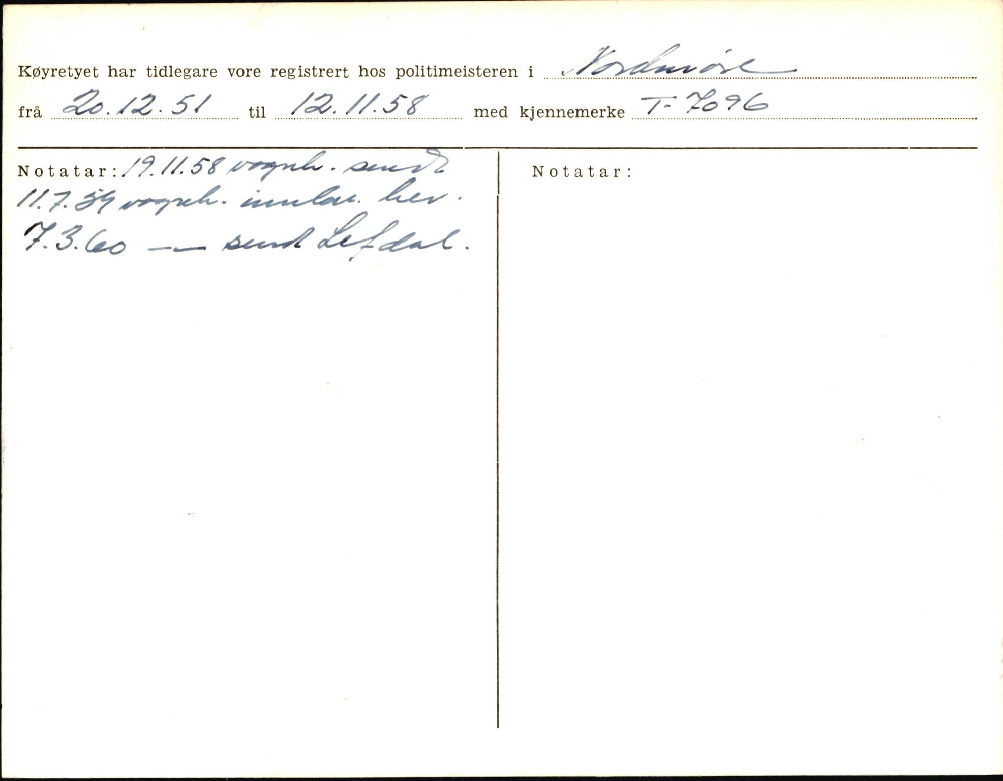 Statens vegvesen, Sogn og Fjordane vegkontor, AV/SAB-A-5301/4/F/L0004: Registerkort utmeldte Fjordane S2500-2700, S7200-7899, 1930-1961, p. 232