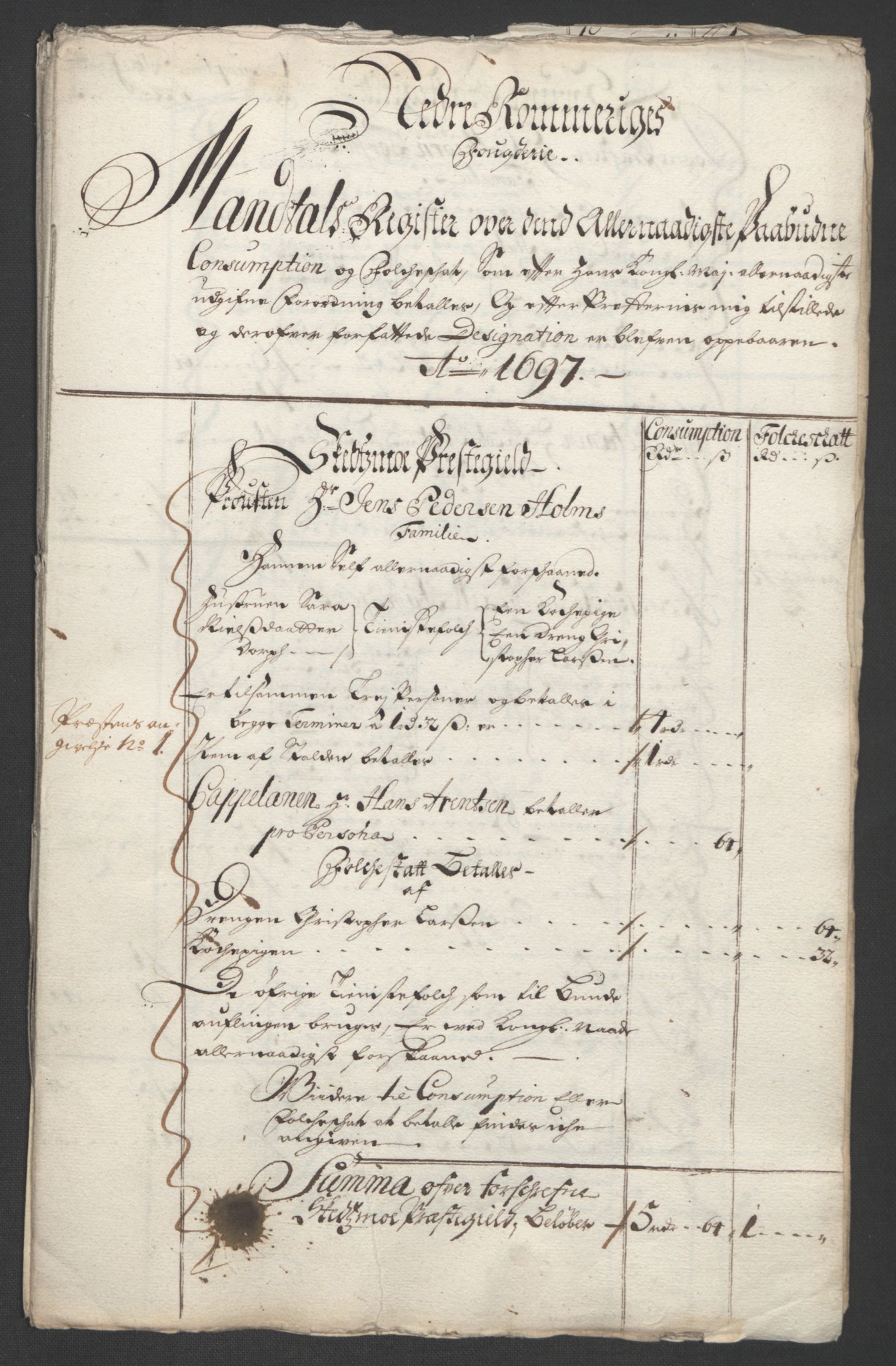 Rentekammeret inntil 1814, Reviderte regnskaper, Fogderegnskap, RA/EA-4092/R11/L0580: Fogderegnskap Nedre Romerike, 1696-1697, p. 392