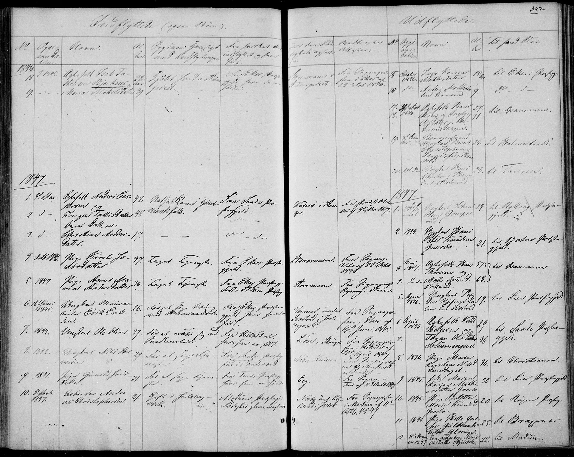 Skoger kirkebøker, SAKO/A-59/F/Fa/L0003: Parish register (official) no. I 3, 1842-1861, p. 347