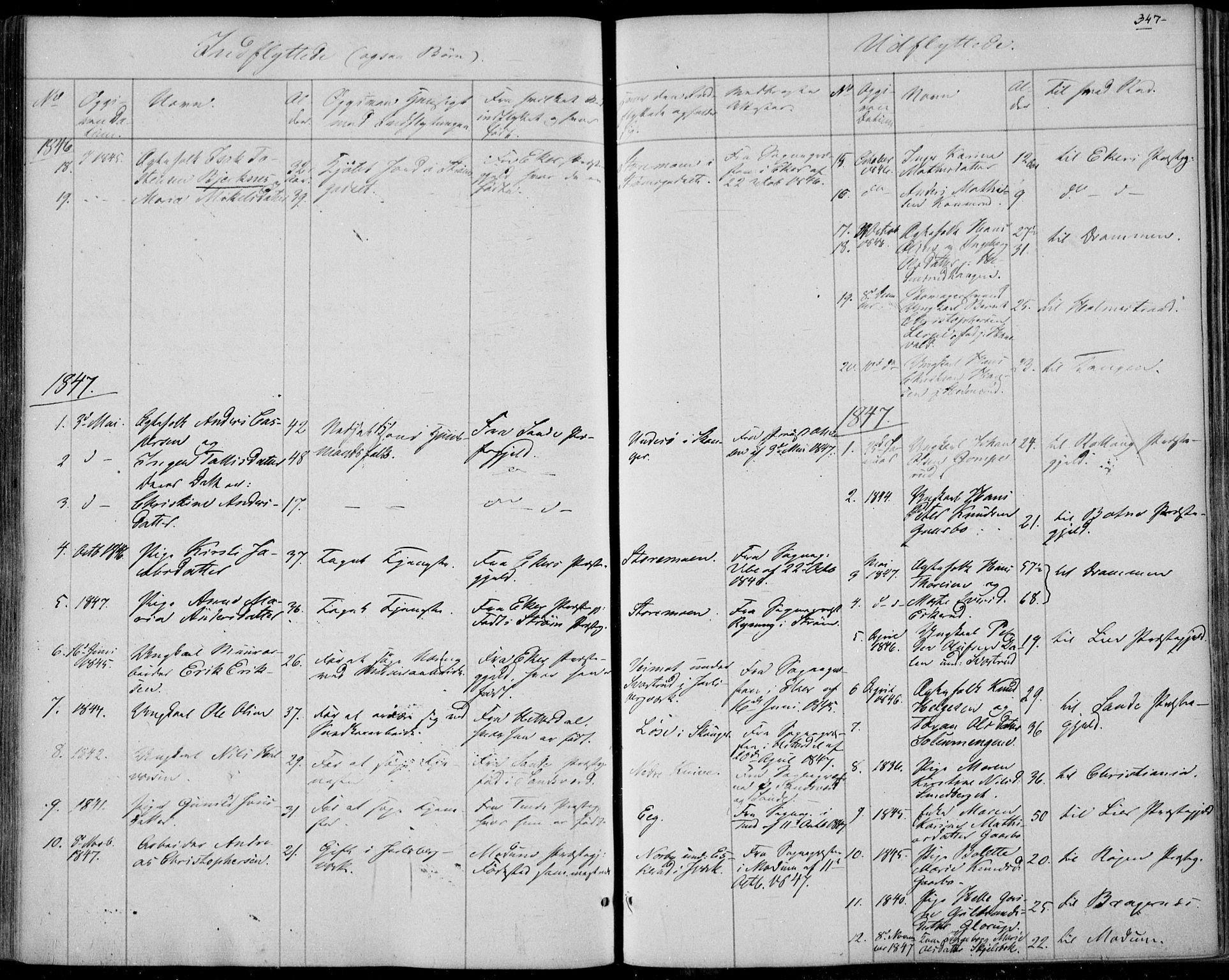 Skoger kirkebøker, AV/SAKO-A-59/F/Fa/L0003: Parish register (official) no. I 3, 1842-1861, p. 347