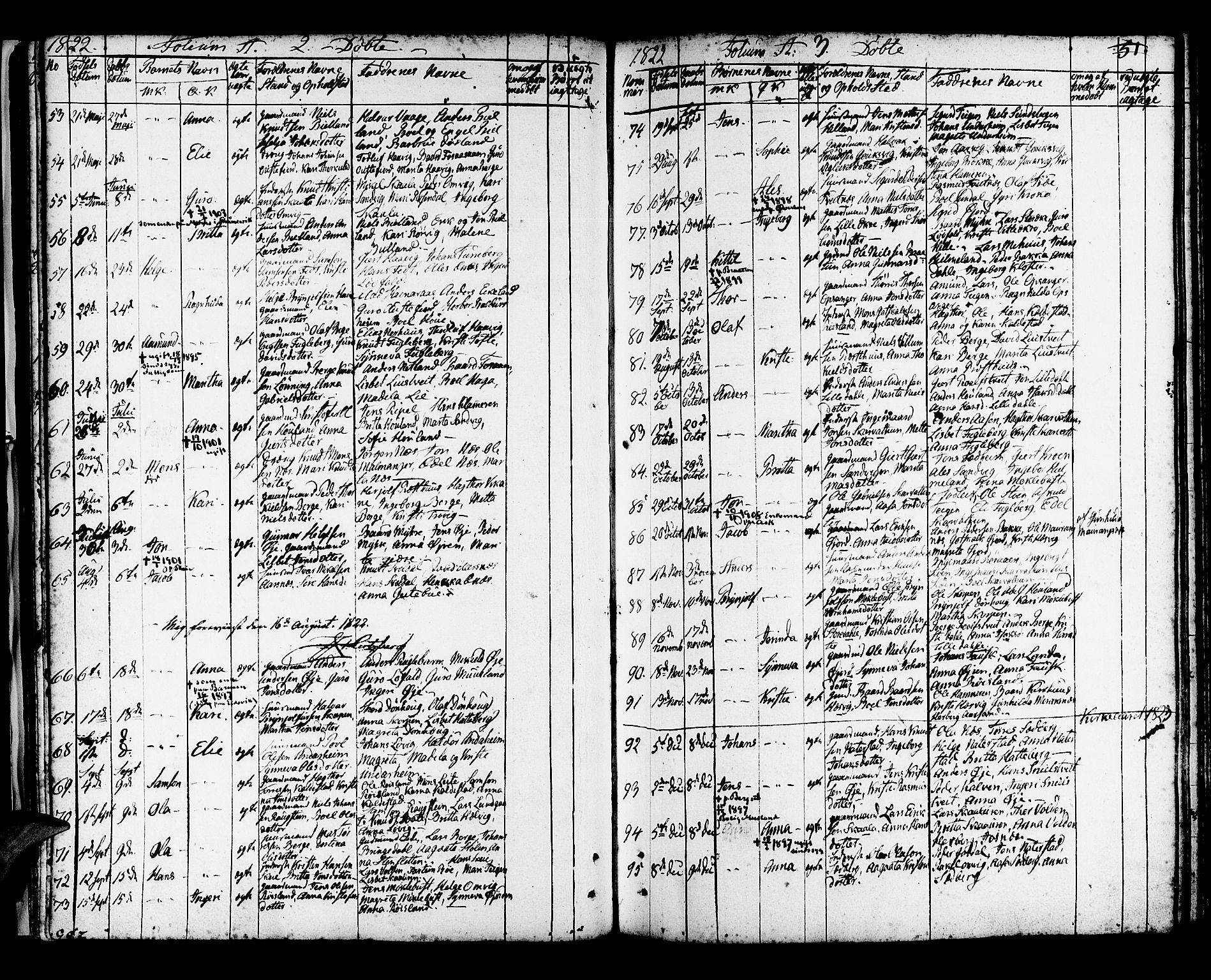 Kvinnherad sokneprestembete, SAB/A-76401/H/Haa: Parish register (official) no. A 5, 1811-1835, p. 51