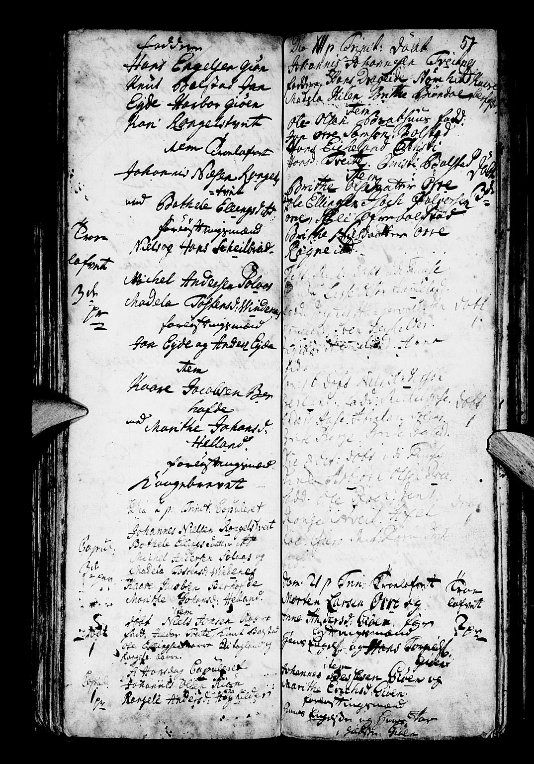 Os sokneprestembete, SAB/A-99929: Parish register (official) no. A 3, 1669-1760, p. 57