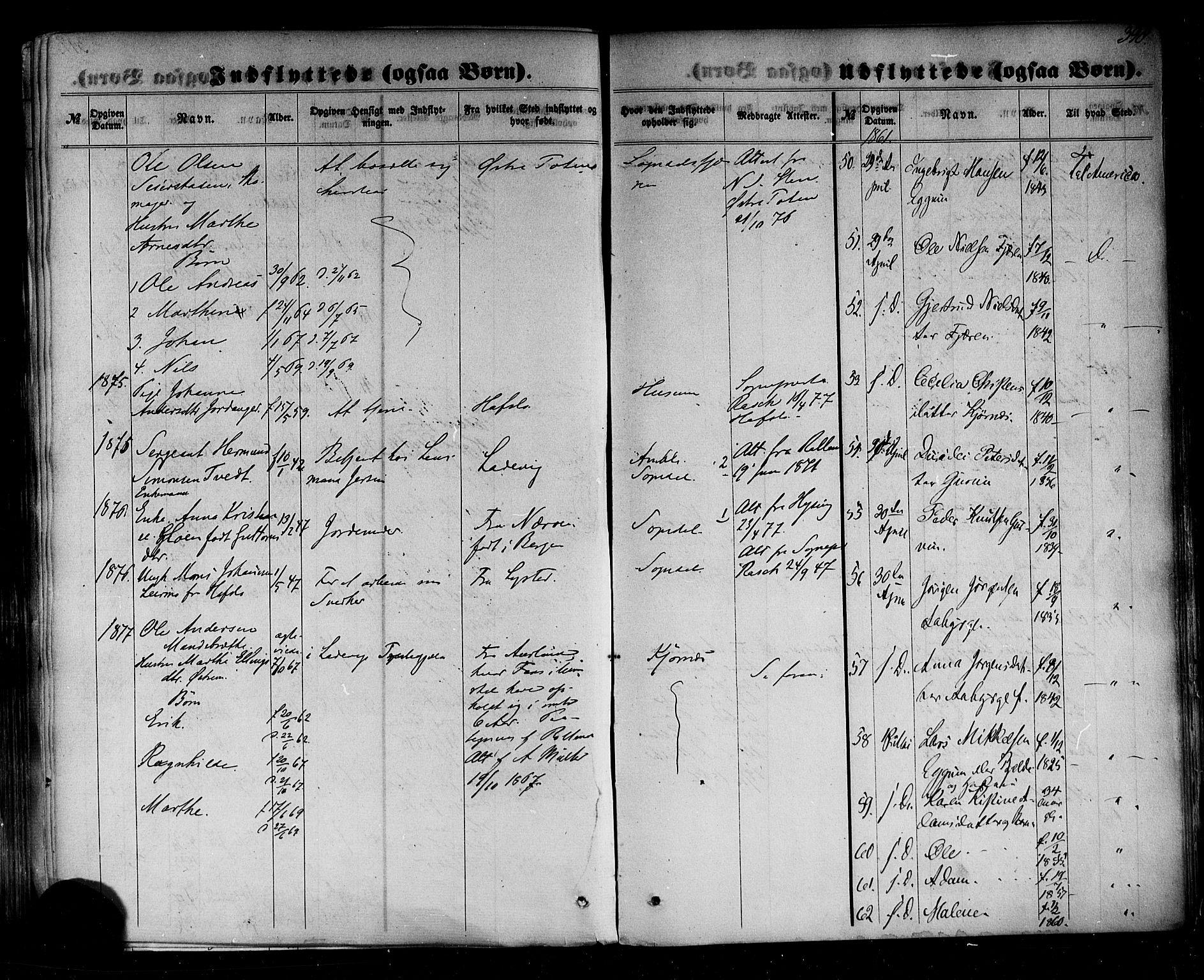 Sogndal sokneprestembete, SAB/A-81301/H/Haa/Haaa/L0013: Parish register (official) no. A 13, 1859-1877, p. 398