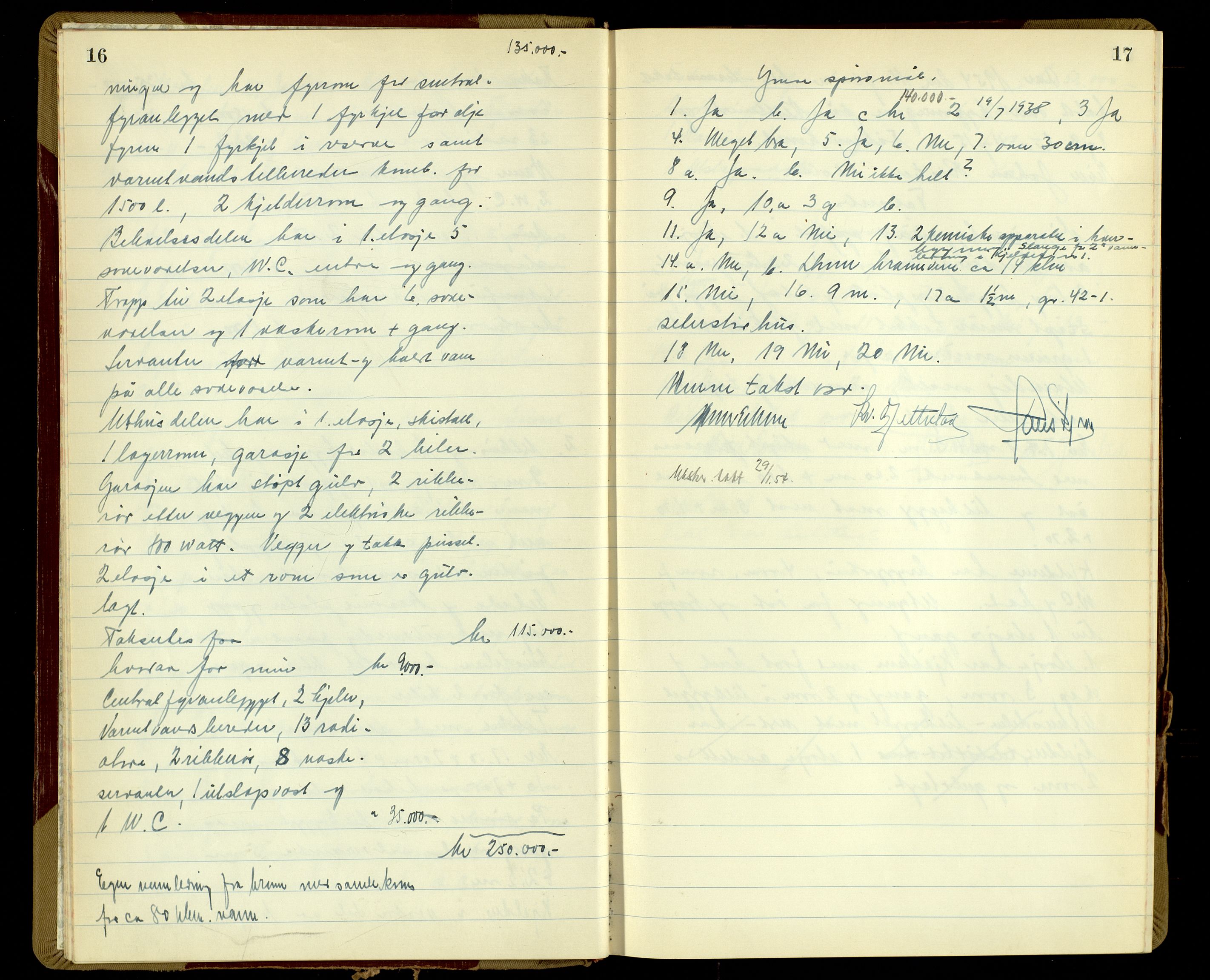 Norges Brannkasse, Fåberg, AV/SAH-NBRANF-041/F/L0008: Branntakstprotokoll, 1954-1955, p. 16-17