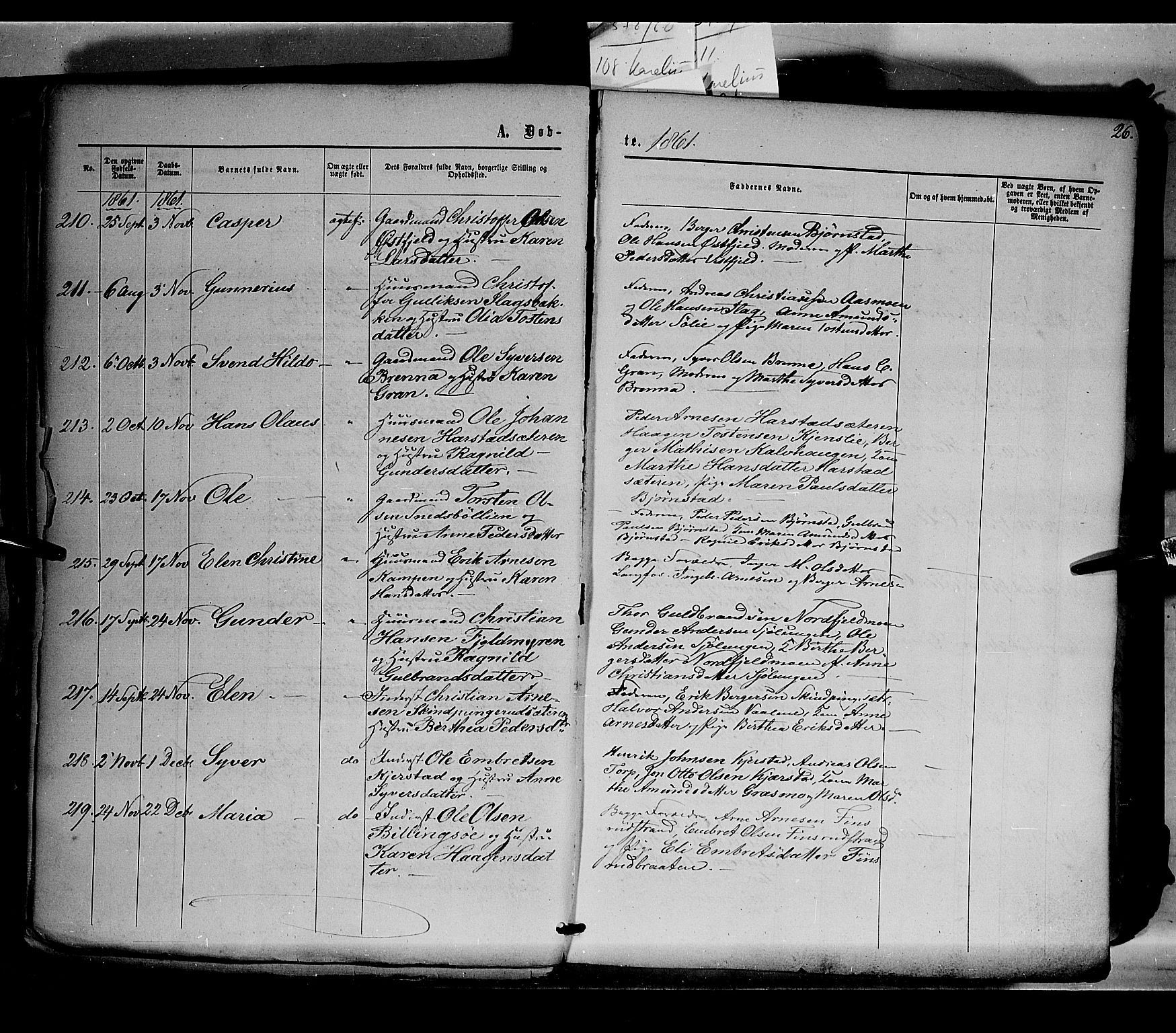 Eidskog prestekontor, AV/SAH-PREST-026/H/Ha/Haa/L0001: Parish register (official) no. 1, 1860-1867, p. 26