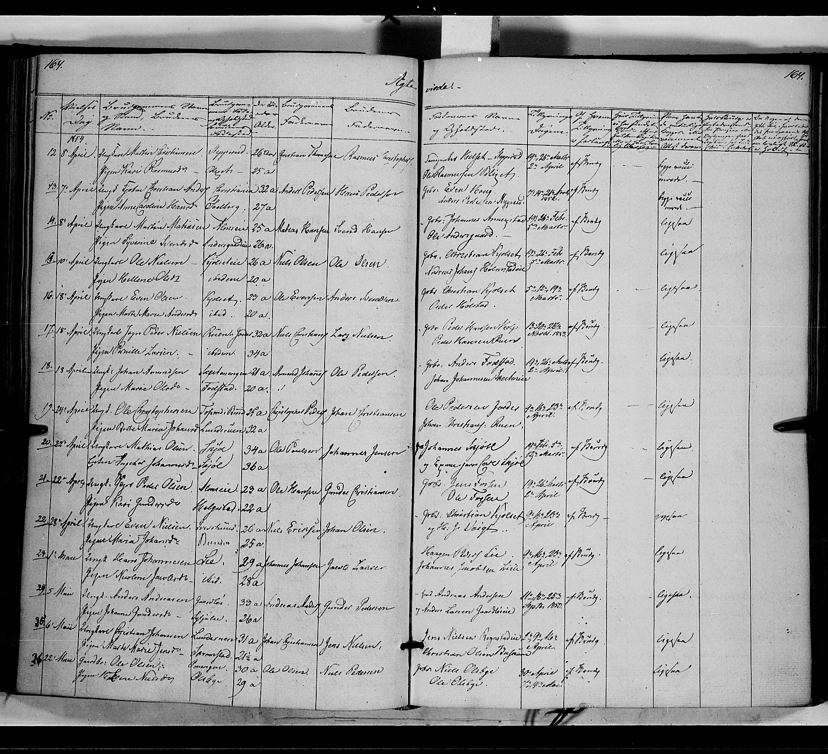 Østre Toten prestekontor, AV/SAH-PREST-104/H/Ha/Haa/L0003: Parish register (official) no. 3, 1848-1856, p. 164