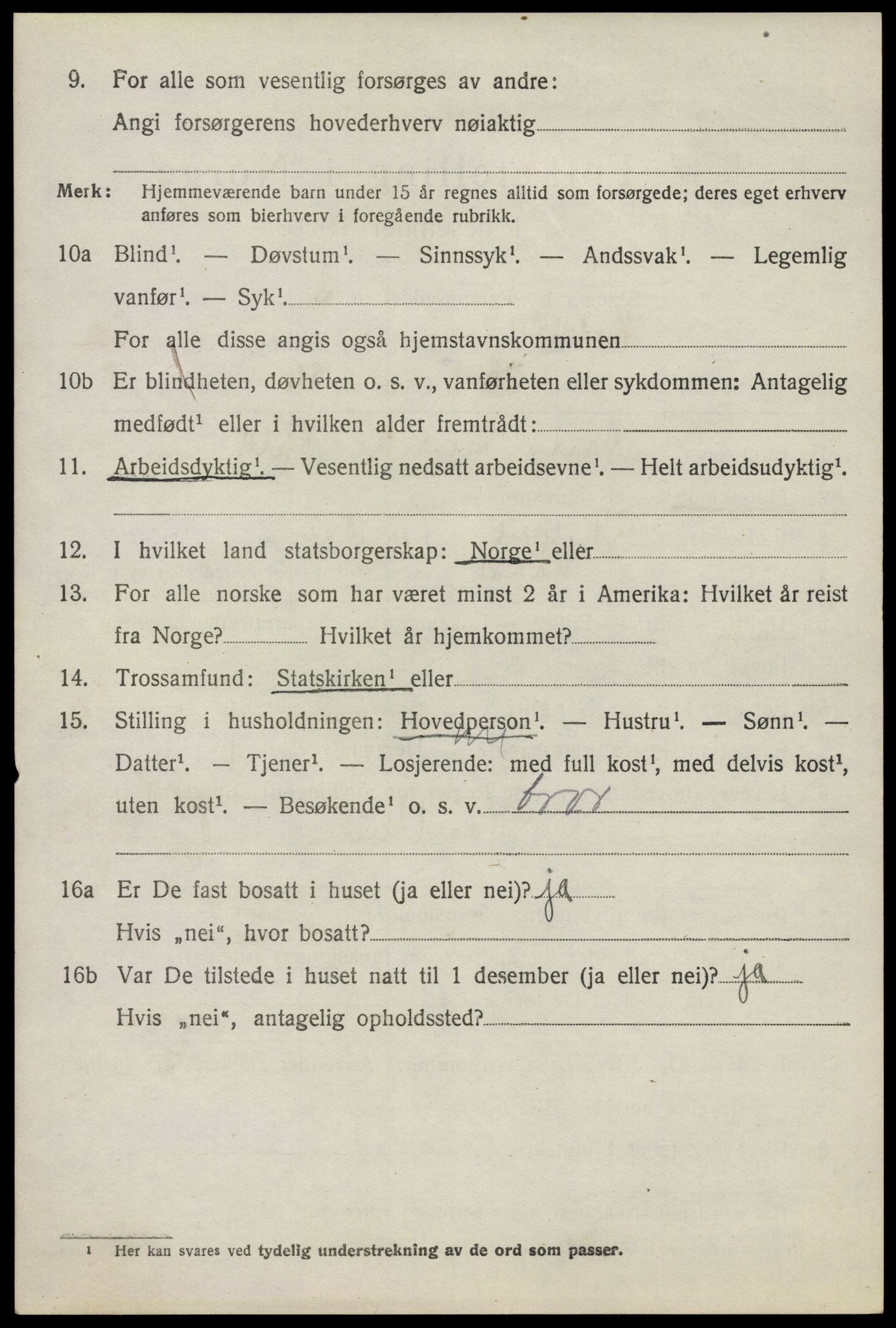 SAO, 1920 census for Hobøl, 1920, p. 2445