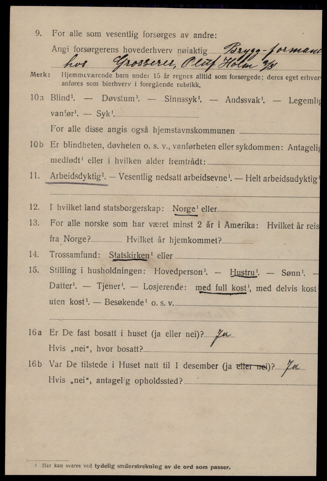 SAT, 1920 census for Ålesund, 1920, p. 30539