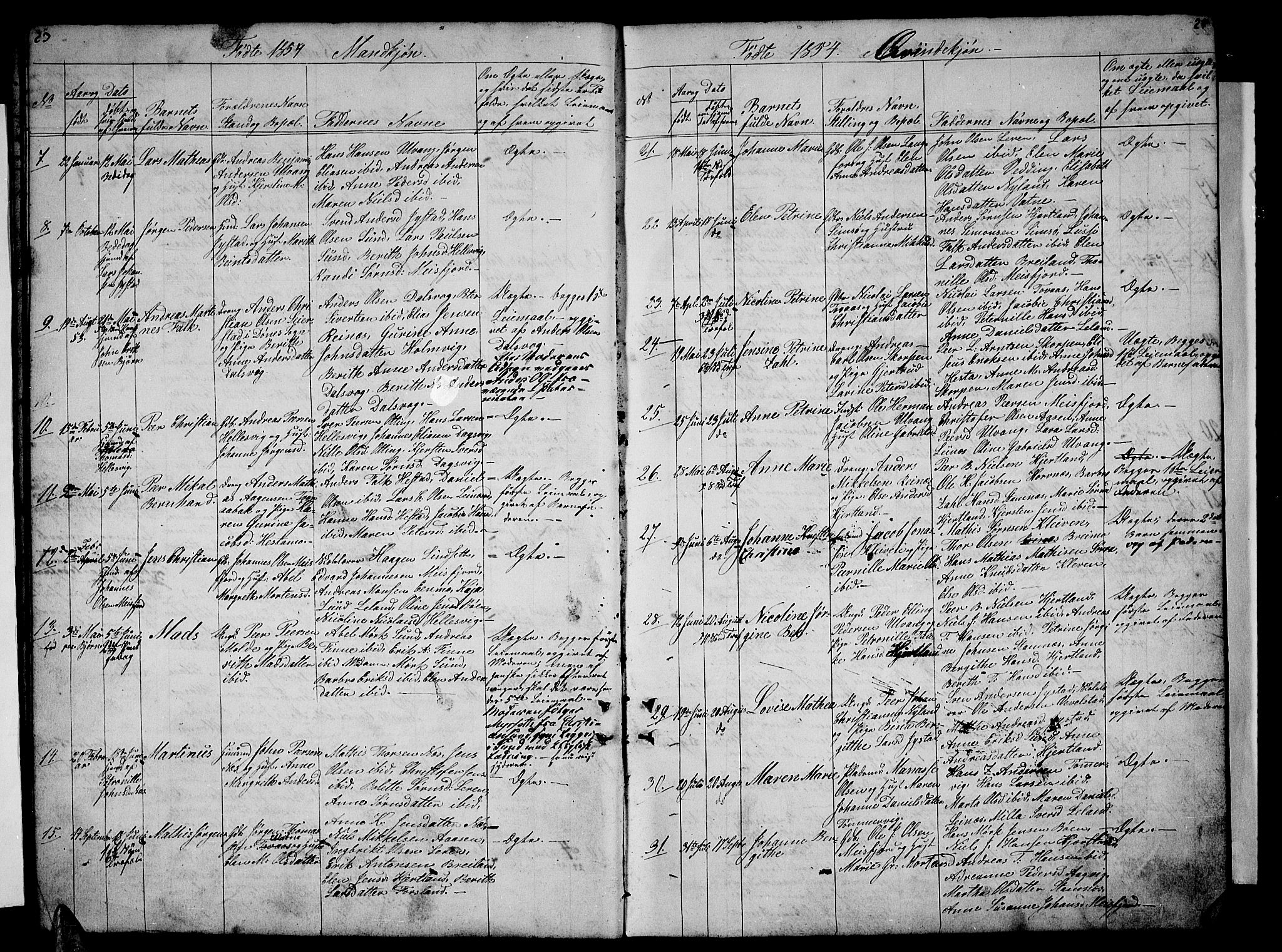 Ministerialprotokoller, klokkerbøker og fødselsregistre - Nordland, SAT/A-1459/831/L0475: Parish register (copy) no. 831C02, 1851-1865, p. 23-24