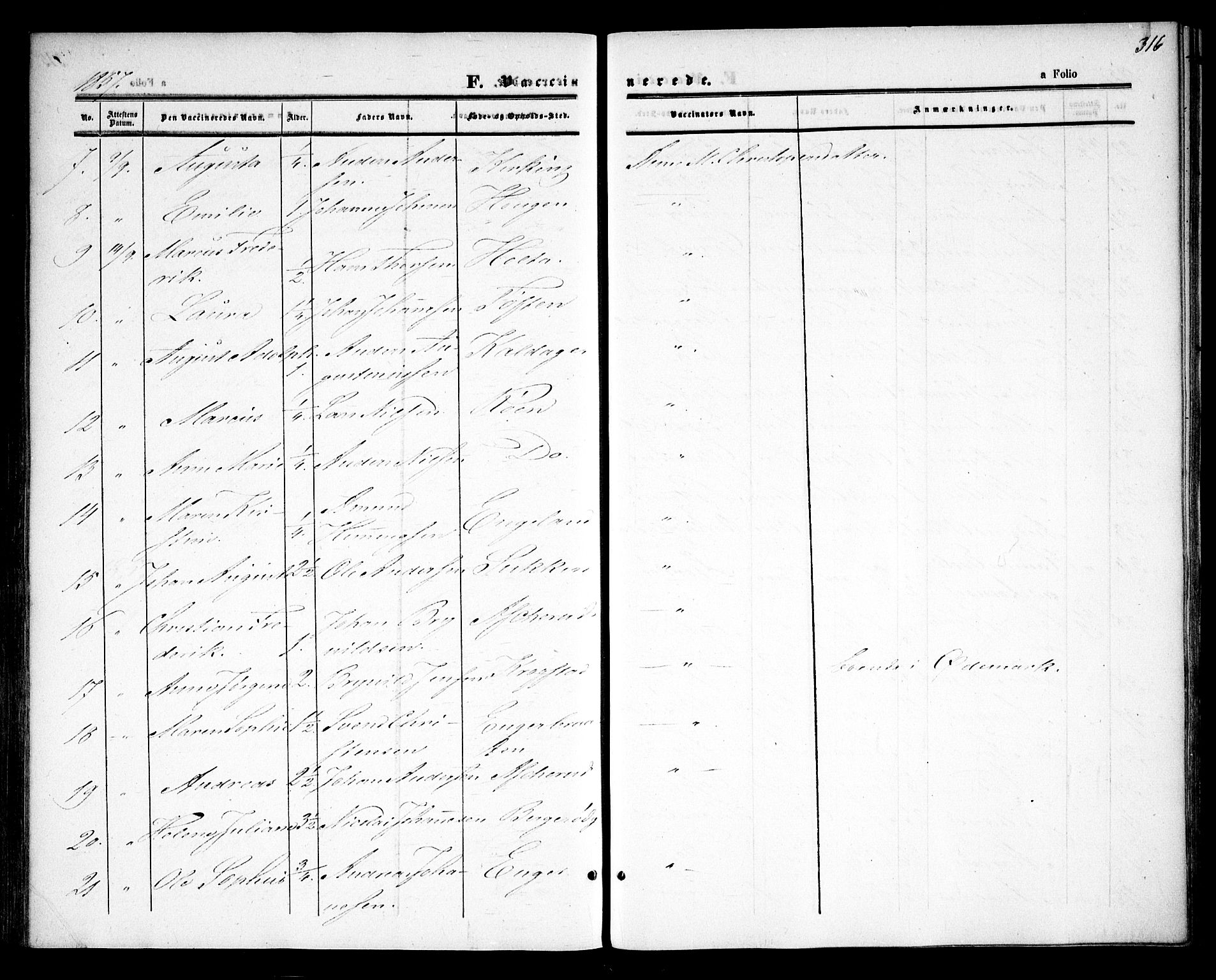 Rødenes prestekontor Kirkebøker, AV/SAO-A-2005/F/Fa/L0006: Parish register (official) no. I 6, 1850-1859, p. 316