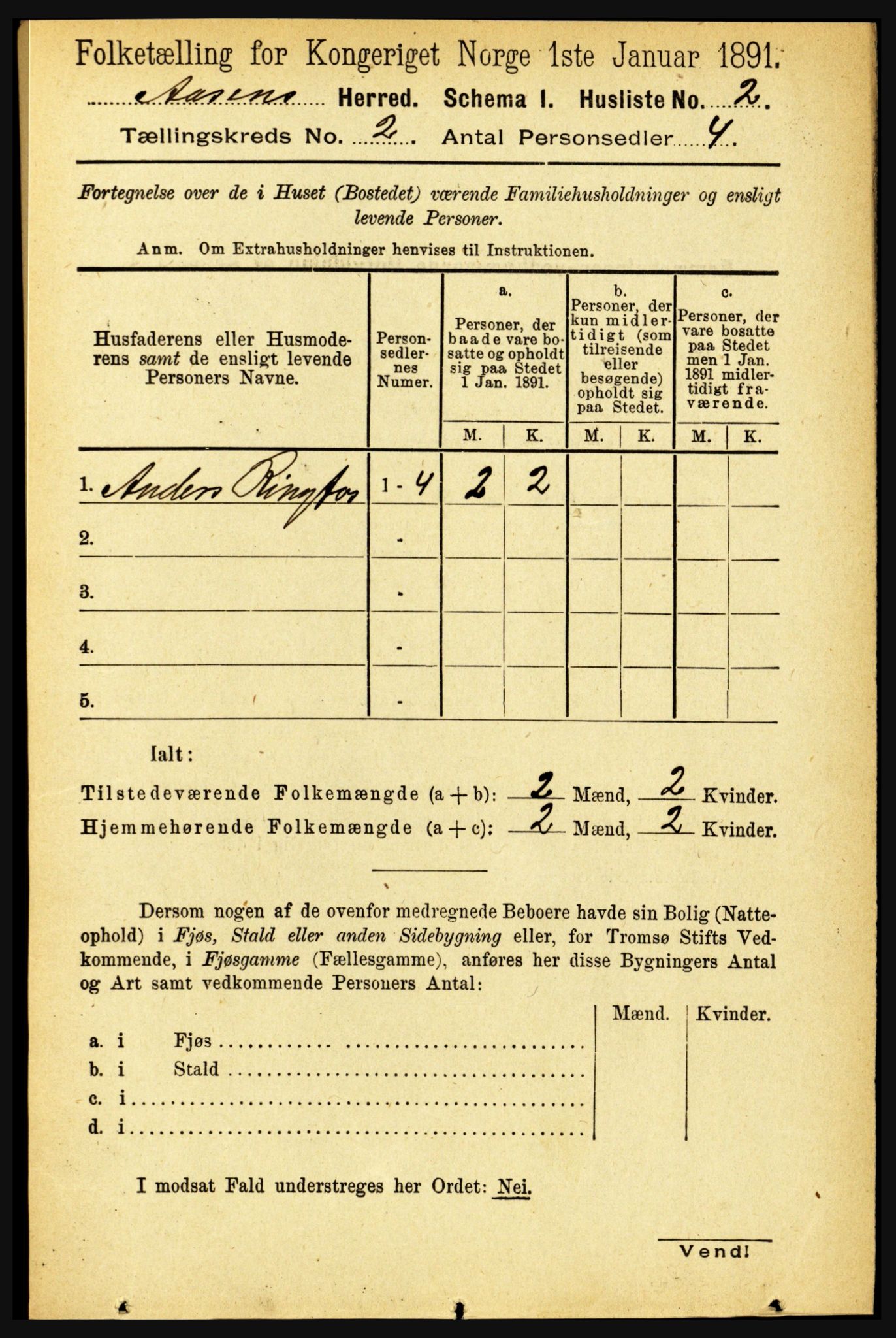 RA, 1891 census for 1716 Åsen, 1891, p. 562