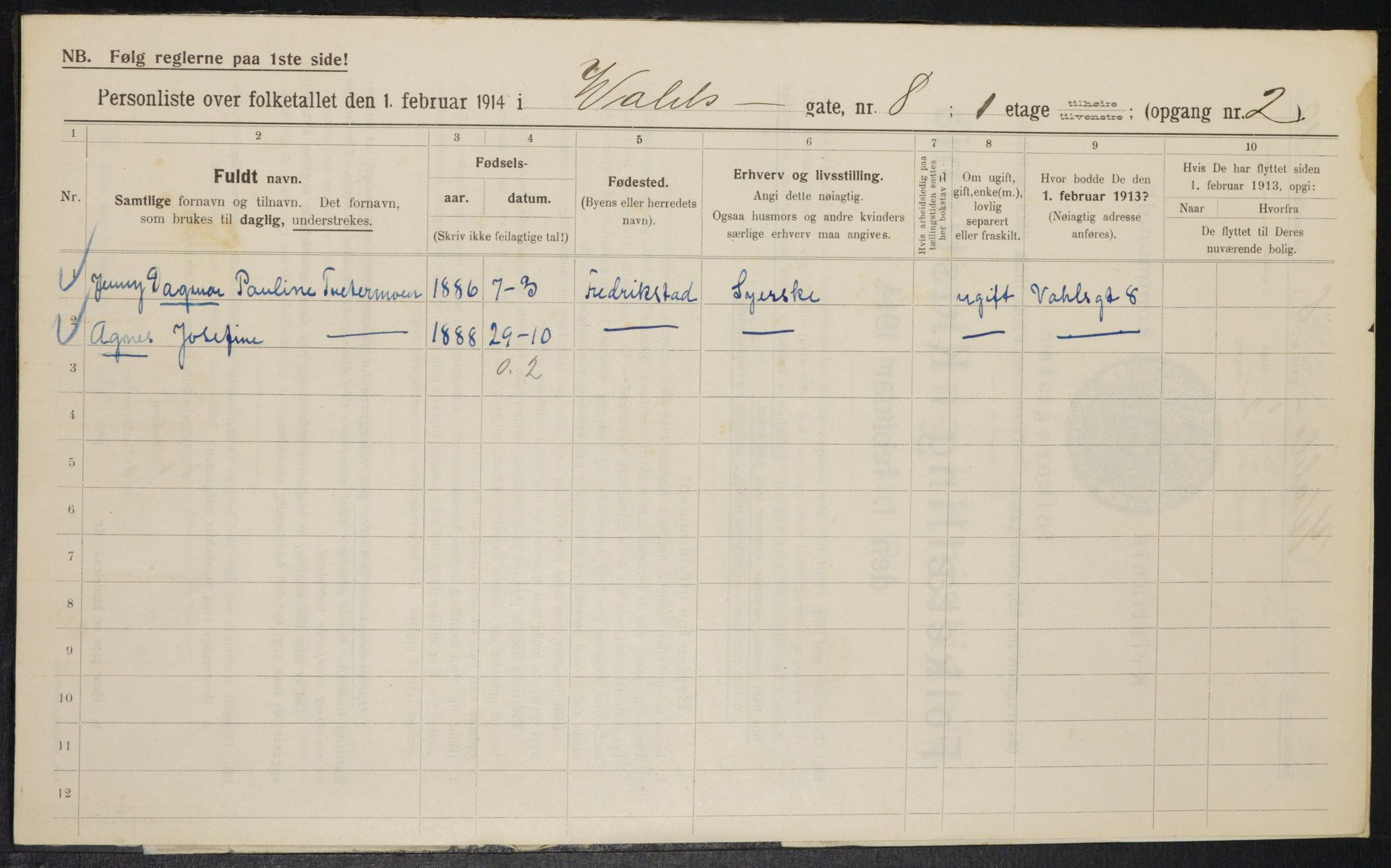 OBA, Municipal Census 1914 for Kristiania, 1914, p. 122609