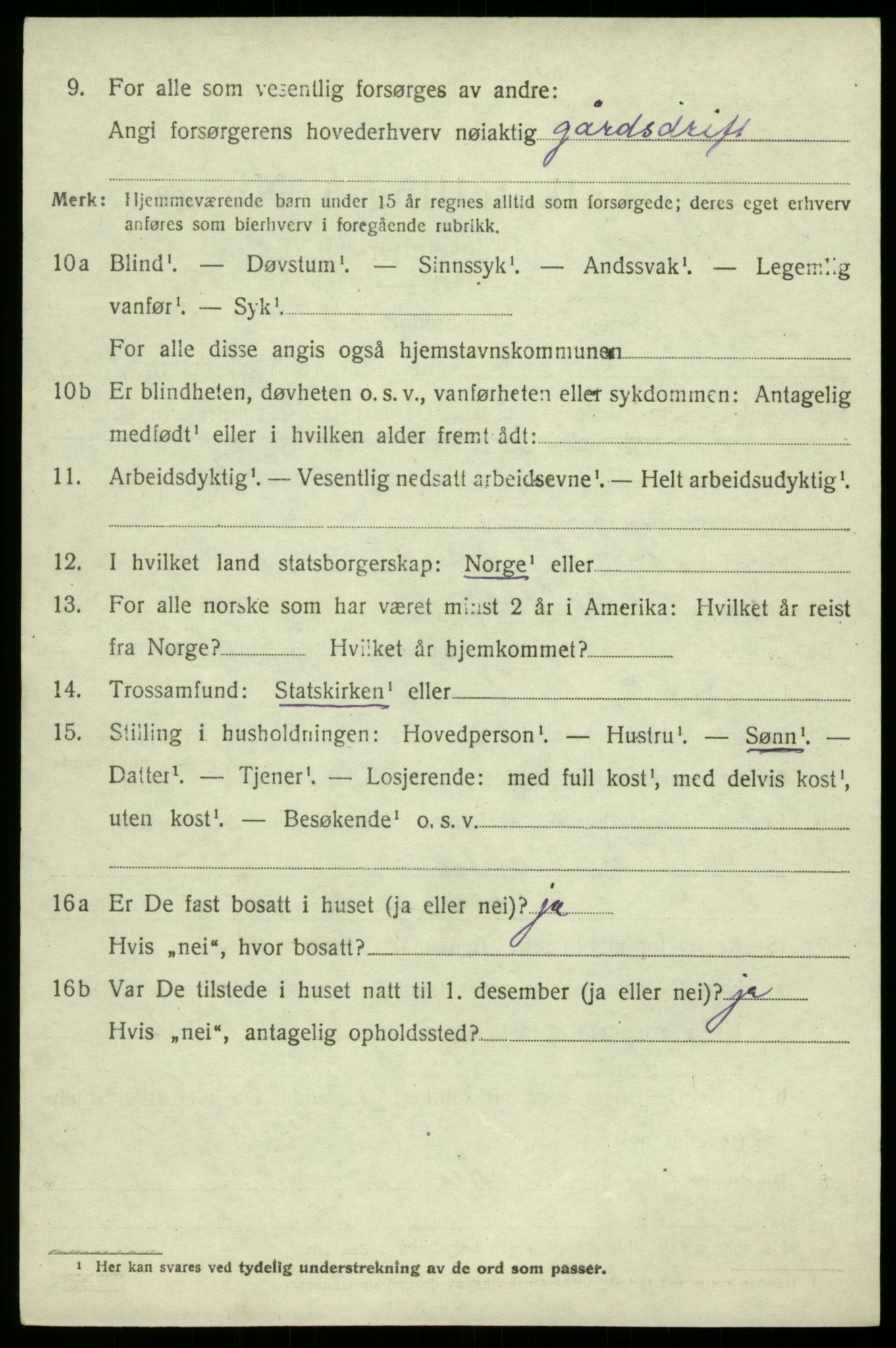 SAB, 1920 census for Røldal, 1920, p. 716