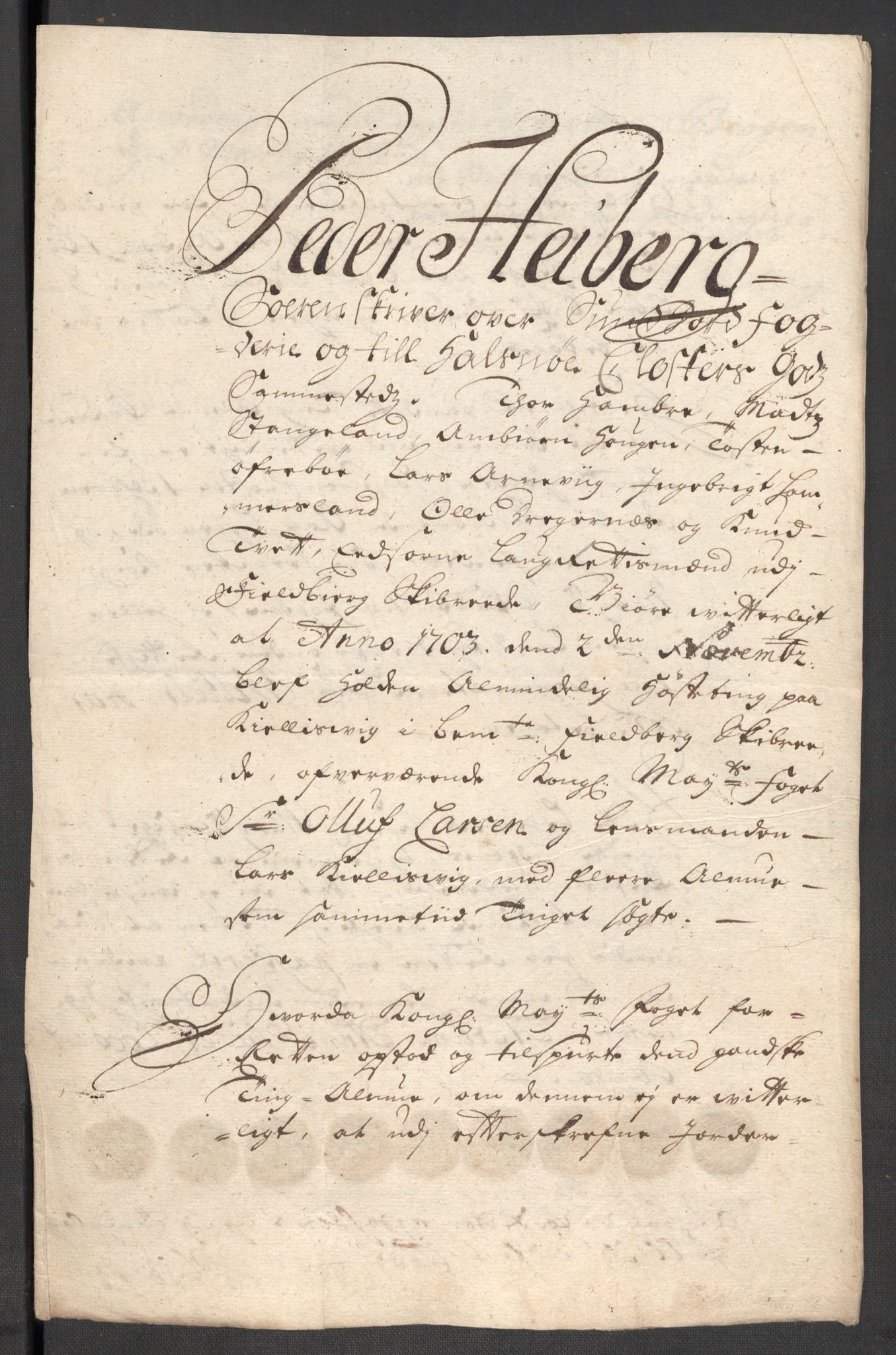 Rentekammeret inntil 1814, Reviderte regnskaper, Fogderegnskap, AV/RA-EA-4092/R48/L2981: Fogderegnskap Sunnhordland og Hardanger, 1703, p. 221