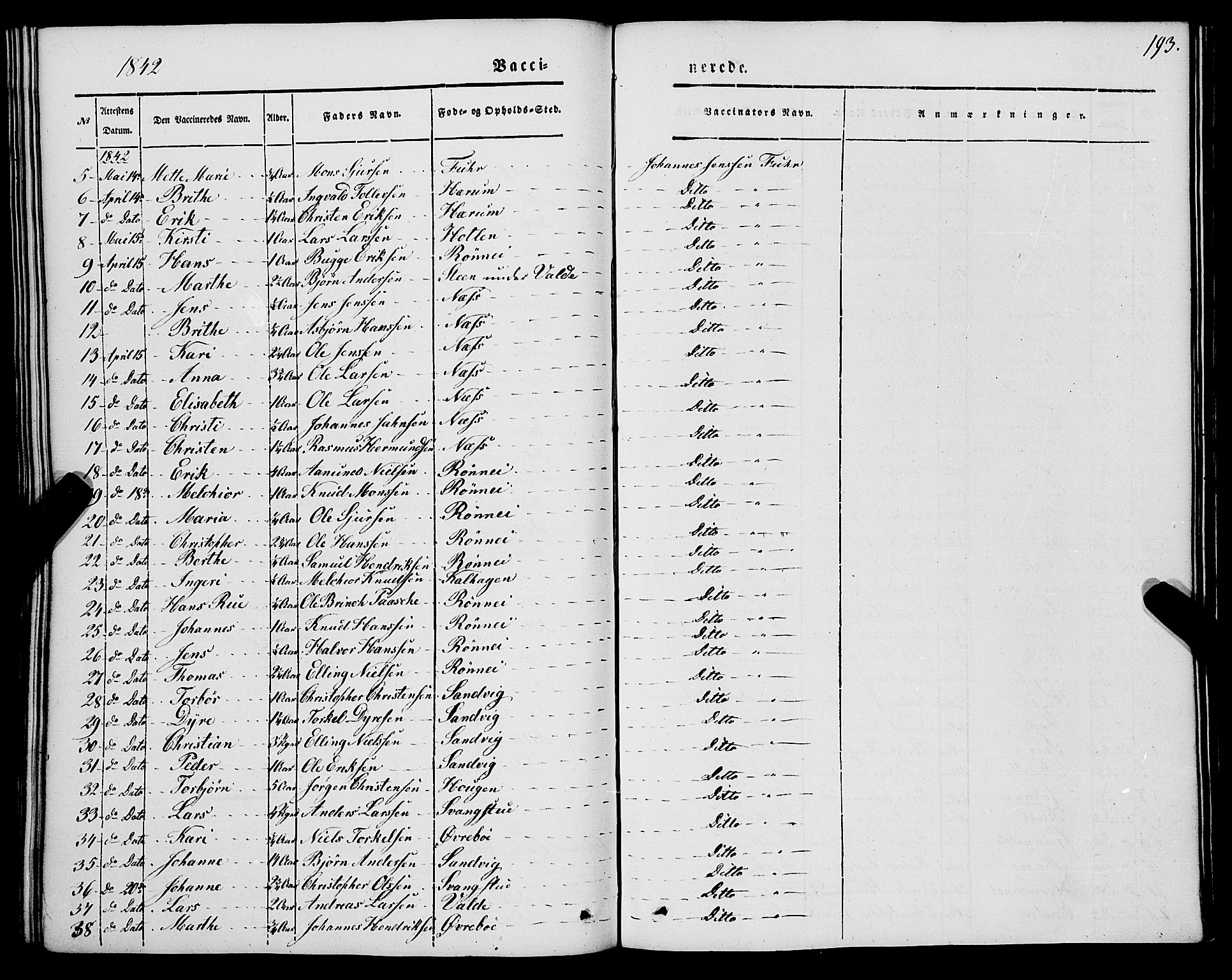 Luster sokneprestembete, AV/SAB-A-81101/H/Haa/Haaa/L0006: Parish register (official) no. A 6, 1840-1848, p. 193