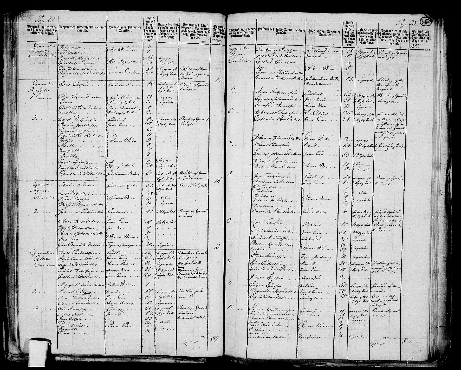 RA, 1801 census for 1230P Kinsarvik, 1801, p. 359b-360a