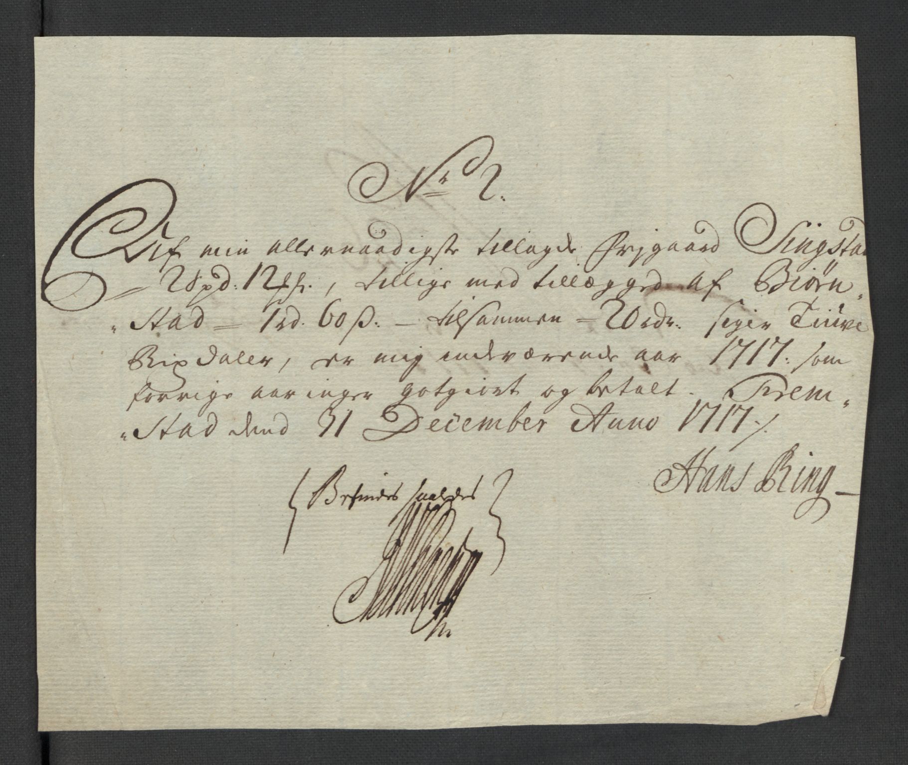 Rentekammeret inntil 1814, Reviderte regnskaper, Fogderegnskap, AV/RA-EA-4092/R57/L3865: Fogderegnskap Fosen, 1717, p. 197