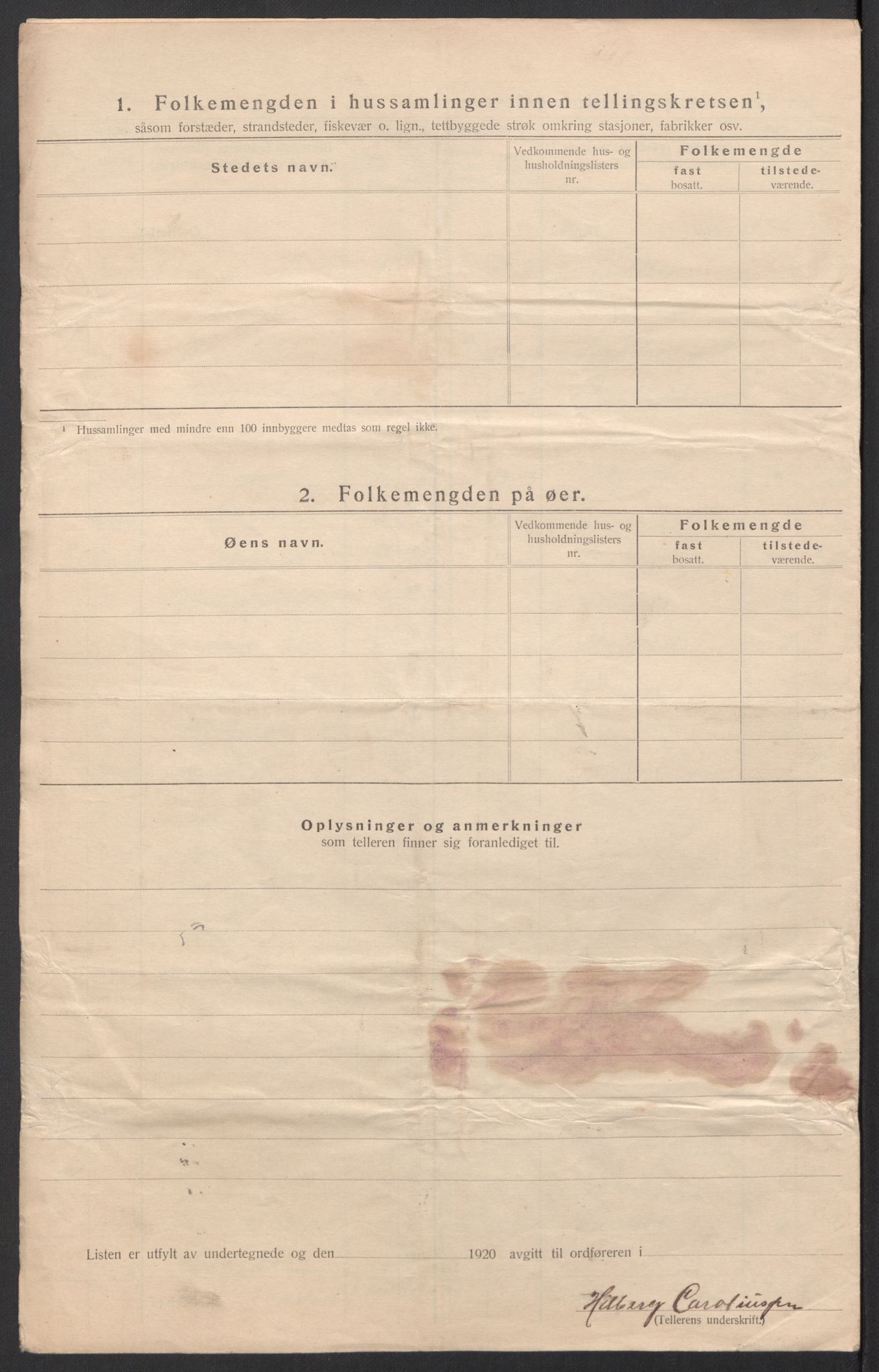 SAT, 1920 census for Dverberg, 1920, p. 53