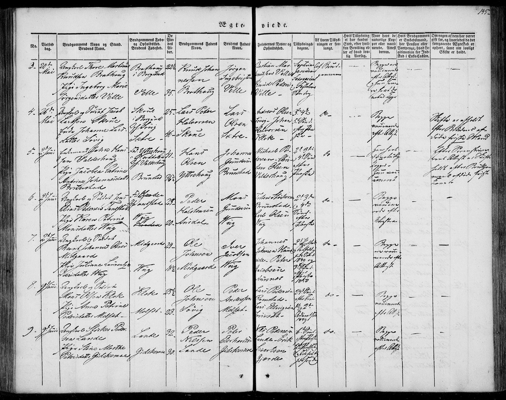 Ministerialprotokoller, klokkerbøker og fødselsregistre - Møre og Romsdal, AV/SAT-A-1454/522/L0312: Parish register (official) no. 522A07, 1843-1851, p. 145