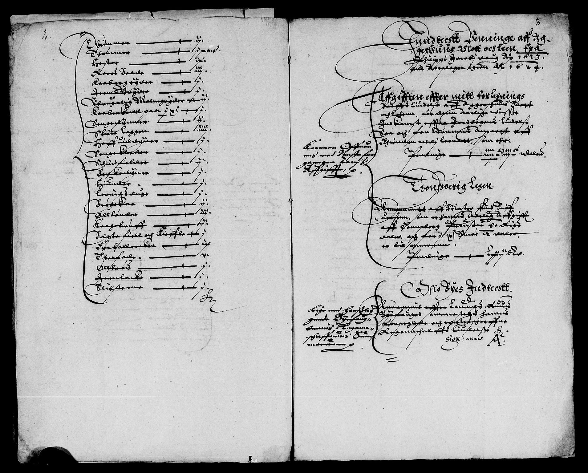 Rentekammeret inntil 1814, Reviderte regnskaper, Lensregnskaper, RA/EA-5023/R/Rb/Rba/L0064: Akershus len, 1622-1624